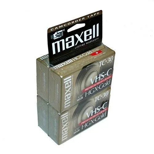 Maxell TC-30 Premium High Grade HGX-Gold camcorder tapes-new in plastic $10 each