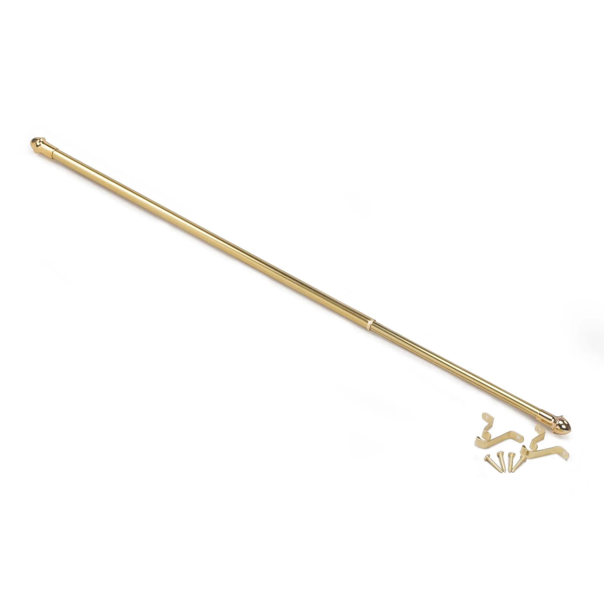 Achim Fantasia 7/16 inch Cafe Rod, 3/4 inch Projection 28-48 inch, Brass, Size ...