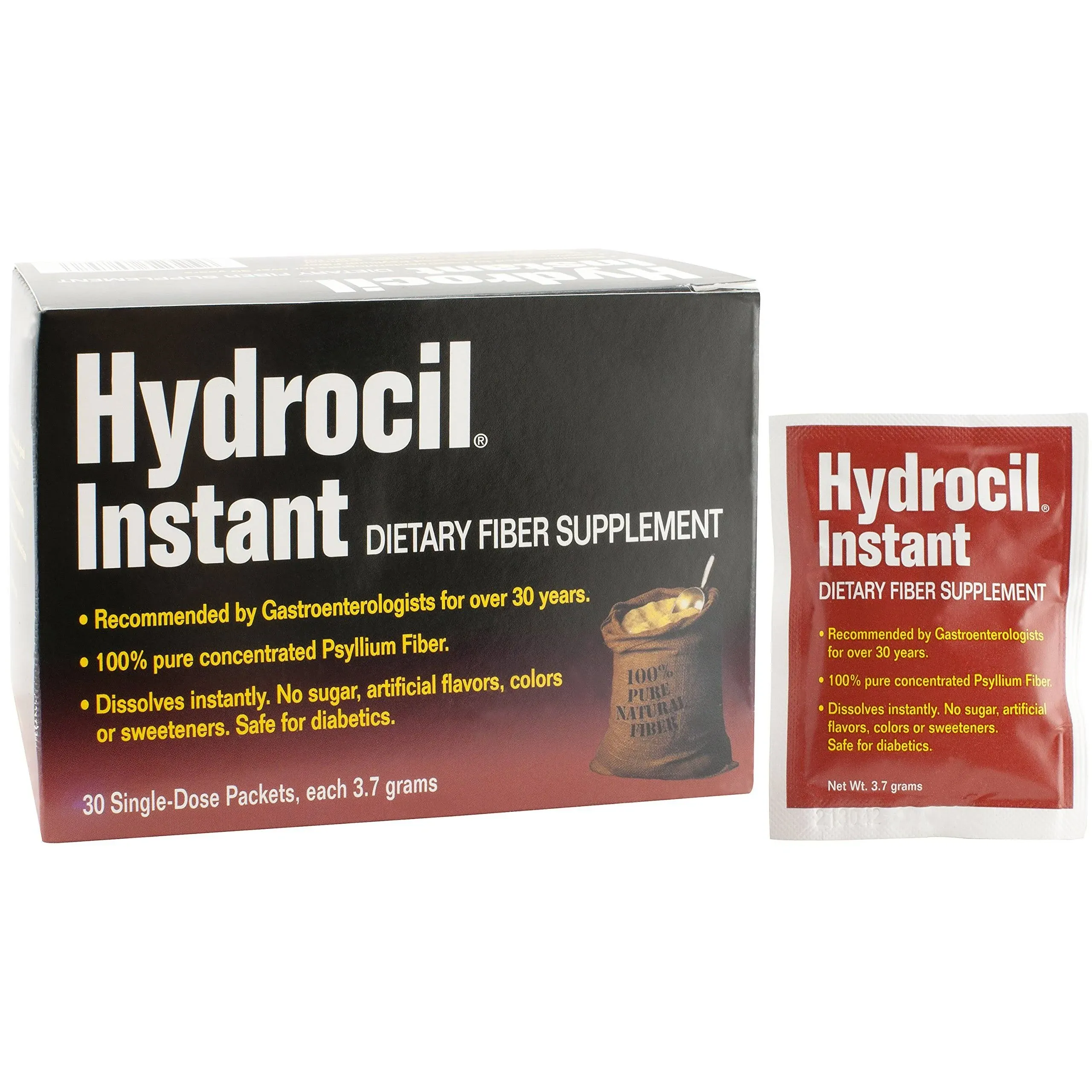 Hydrocil Instant Dietary Fiber Supplement, 30 Single-Dose Packets 038485808576VL