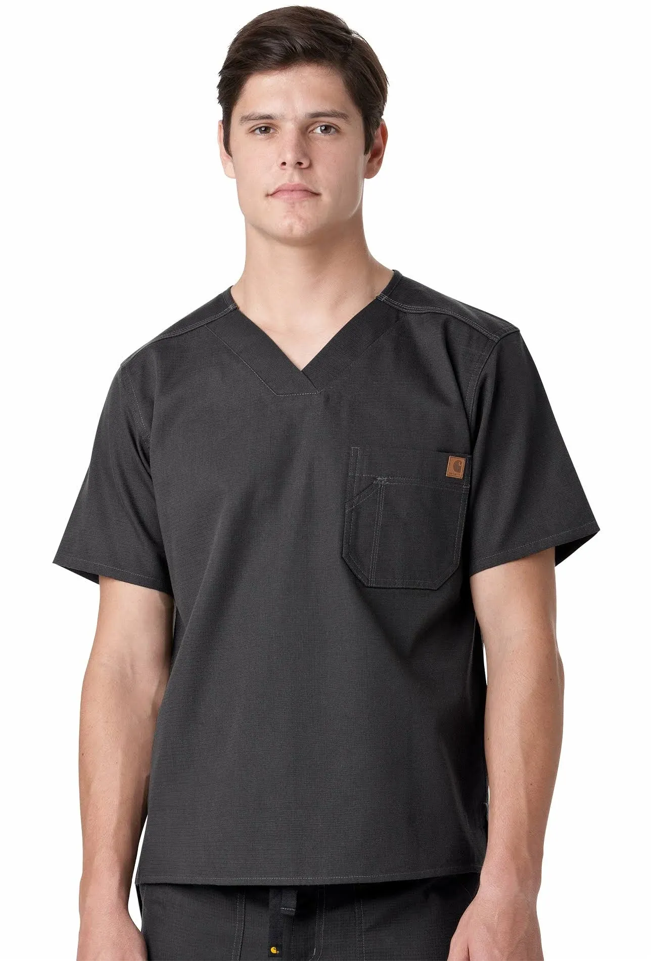 Carhartt Scrub Men's Ripstop Utility Top, Dark Pewter