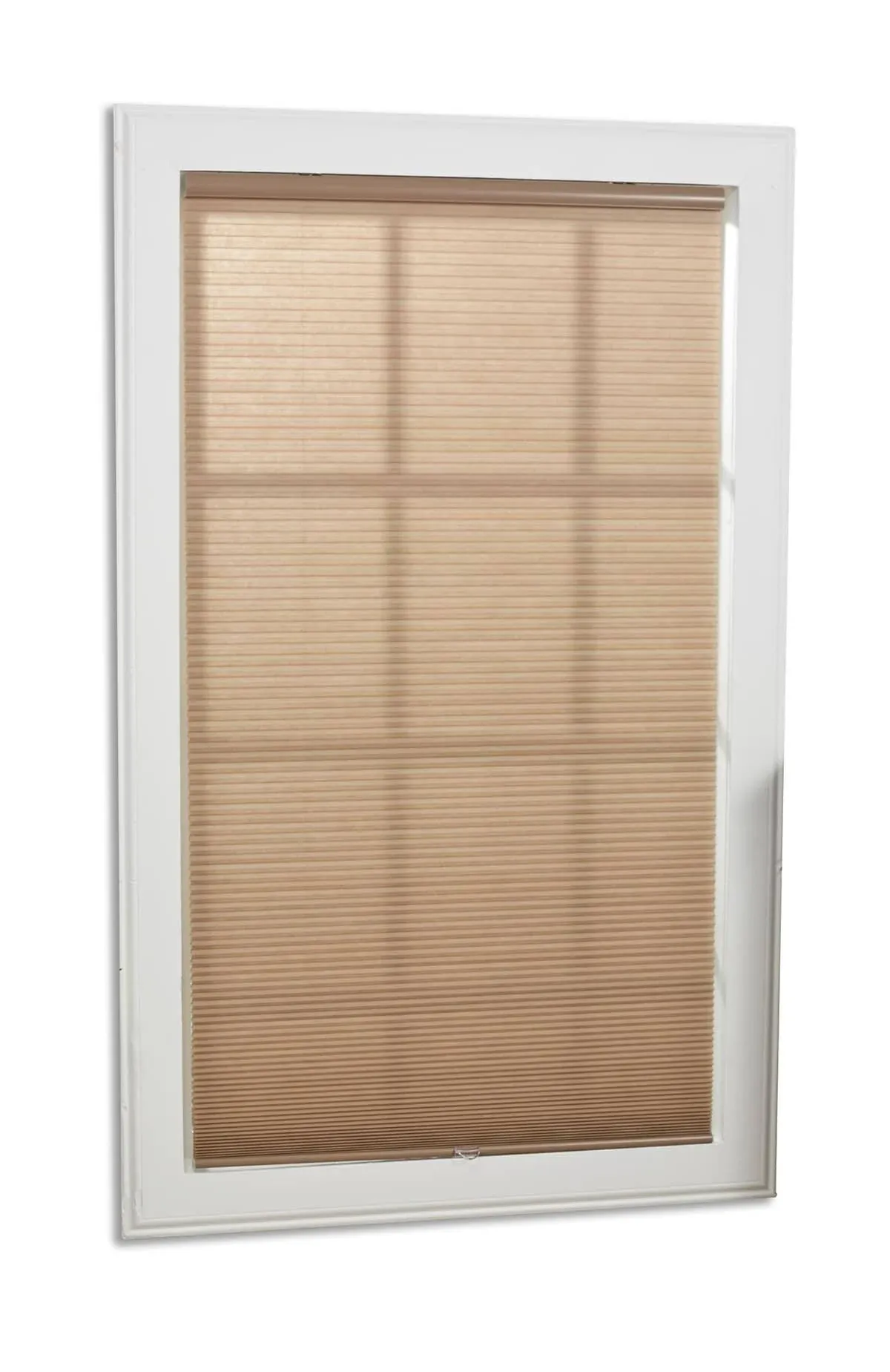 DEZ FURNISHINGS QCLN334720 Cordless Light Filtering Cellular Shade, 33.5"W x 72"H, Linen