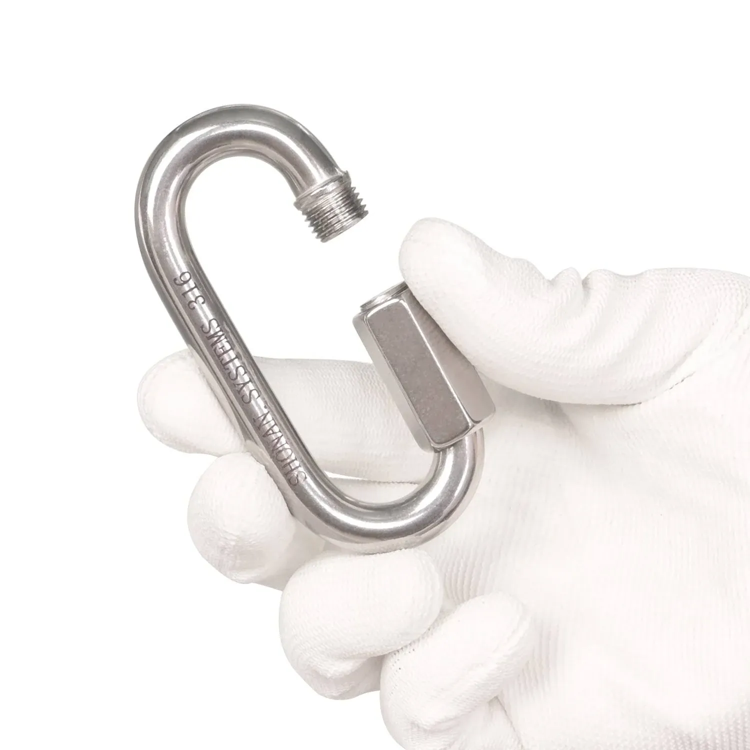 Shonan 3.5 Inch Chain Quick Link Heavy Duty Large Carabiner Stainless Steel 316 