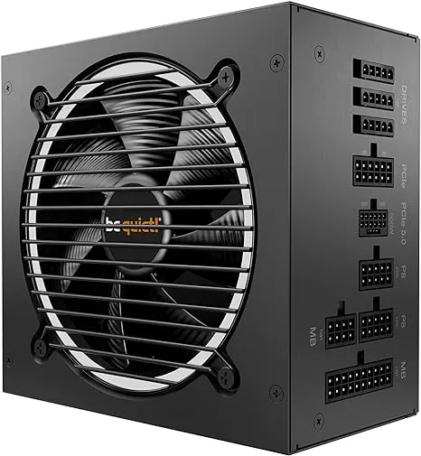 Pure Power 12 M 750W, ATX 3.1 80 Plus® Gold, Modular Power Supply, for PCIe 5.0 GPUs and GPUs with 6+2 pin connectors, 12VHPWR Cable Included, Silent 120mm be quiet! Fan - BN504