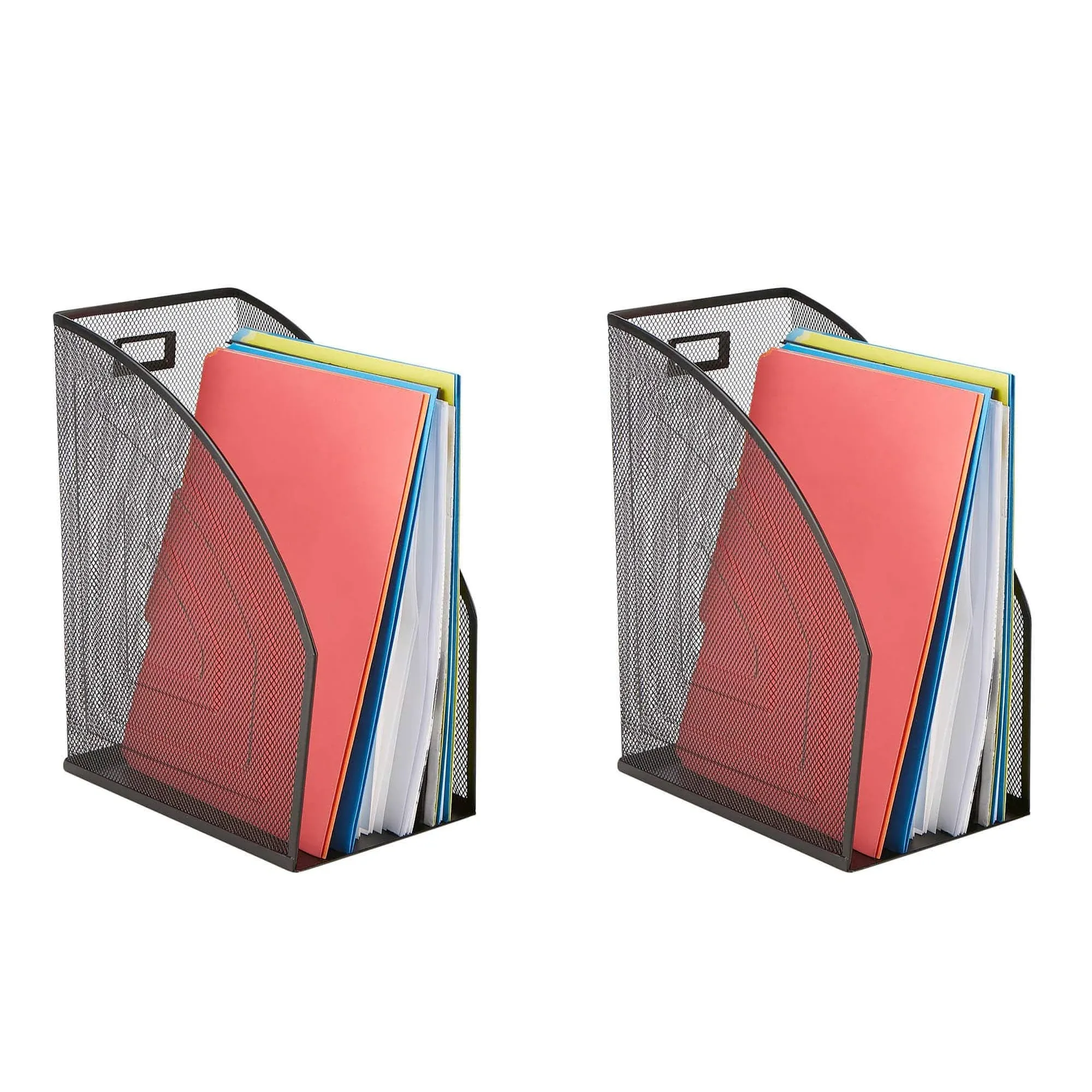 Mind Reader 2-Piece Mesh Magazine and File Organizer