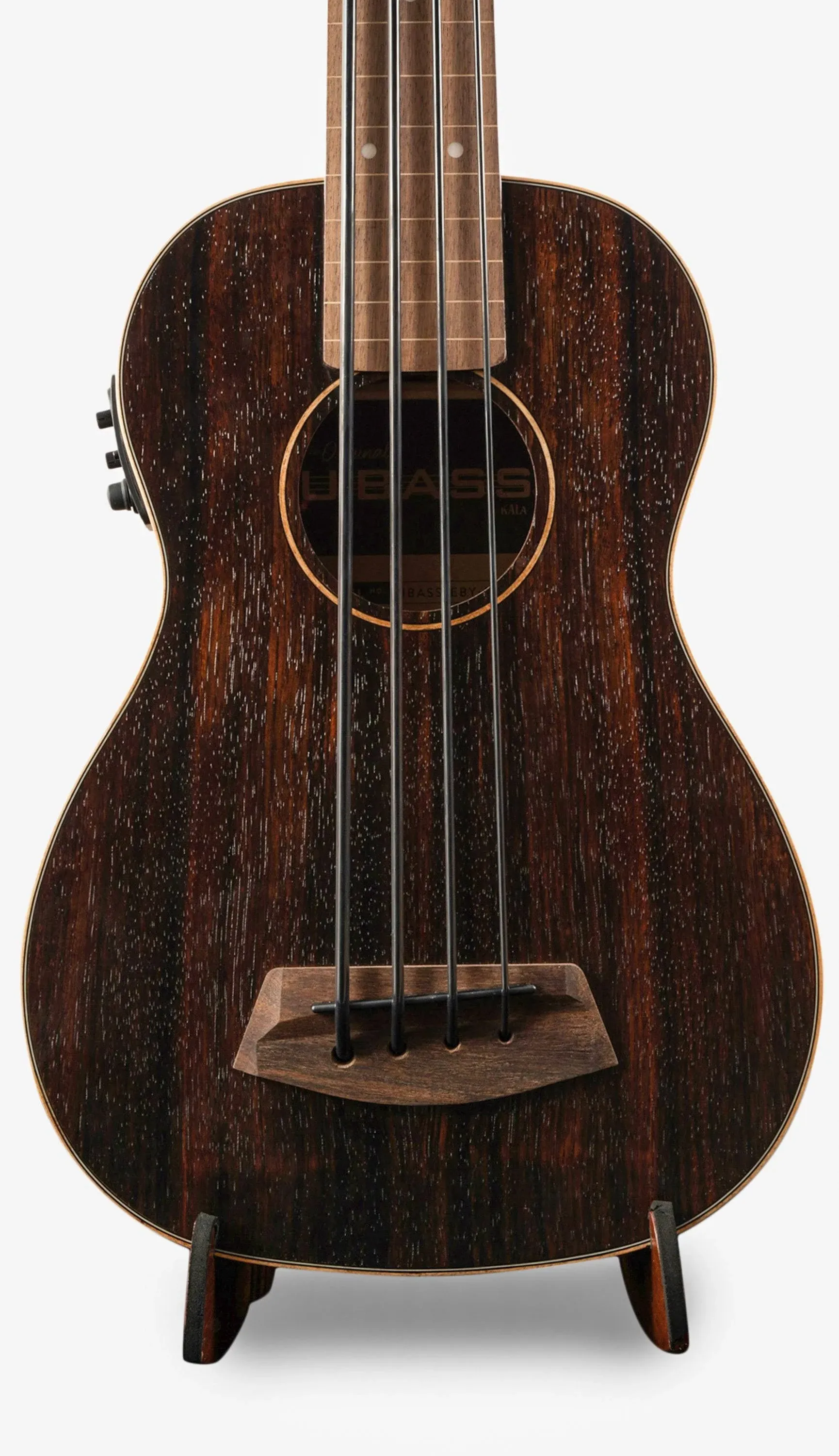 Kala UBASS-EBY-FL Striped Ebony Fretless Acoustic-Electric U-Bass