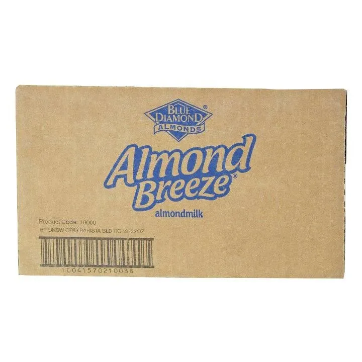 (Price/Case)Almond Breeze Unsweetened Original Barista Blend Almond Milk 32 Ounce Carton - 12 Per Case