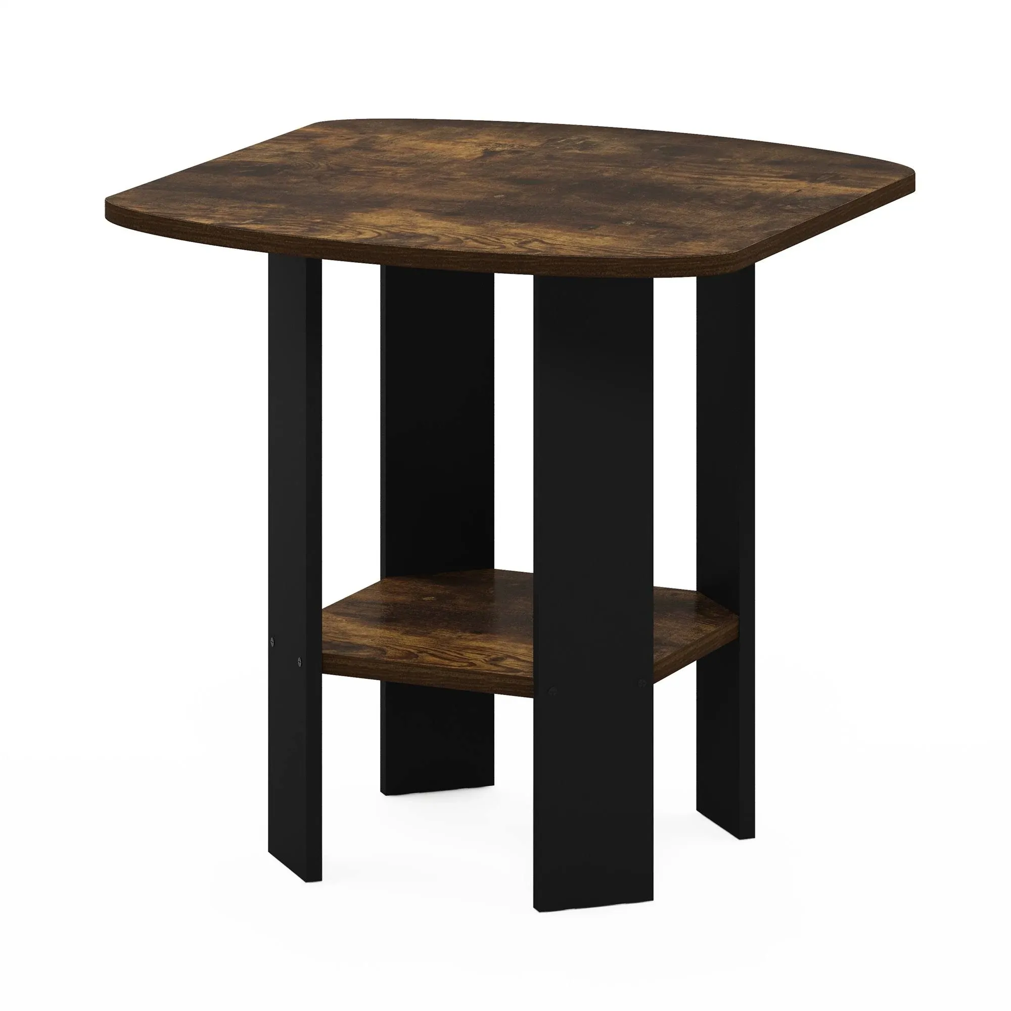 FURINNO - Simple design side table - Amber Pine/Black, brand NEW