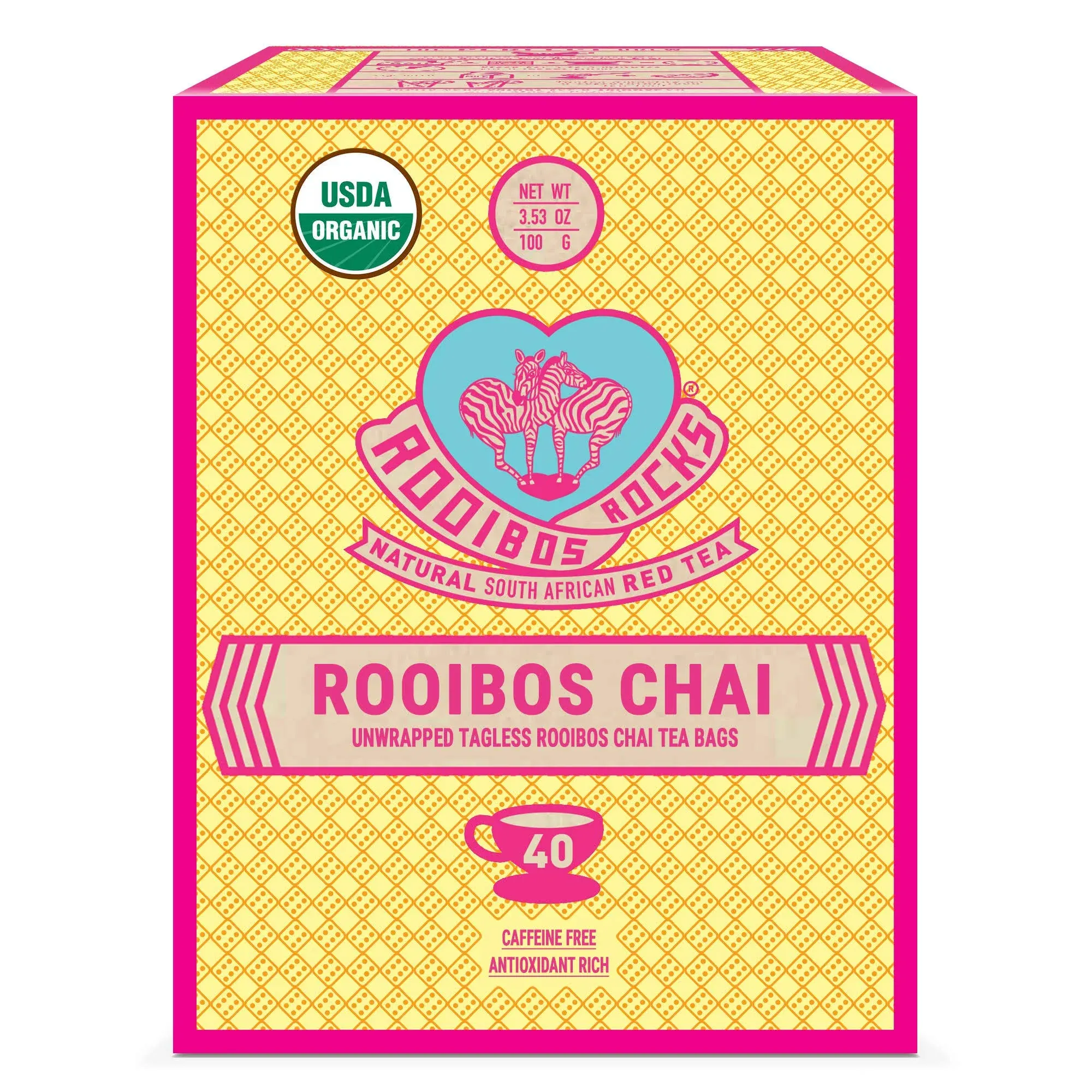 40 Organic Rooibos Rocks Original Teabags