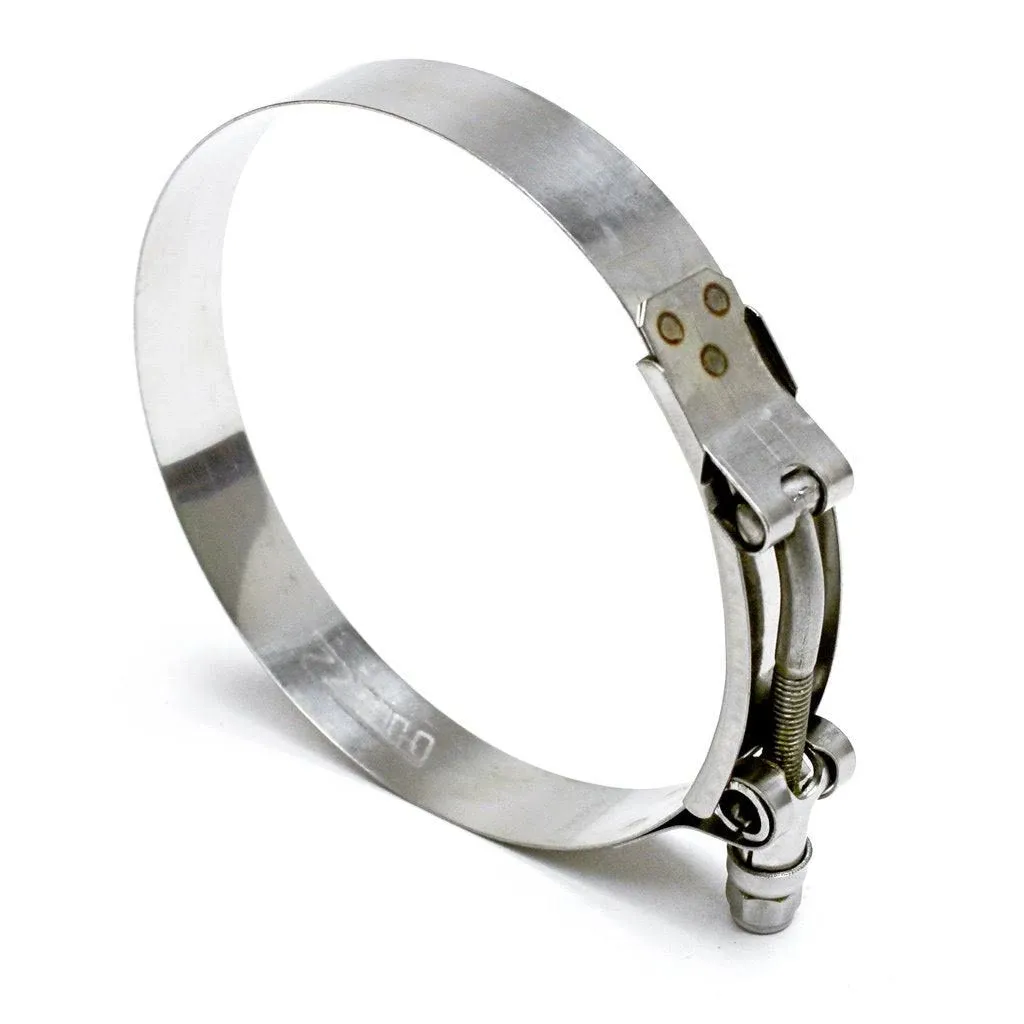 HPS Performance Stainless Steel T-Bolt Hose Clamp Size # 60, fit 2.5" ID hose SSTC-70-78 Polish 2.76"-3.07" (70mm-78mm)