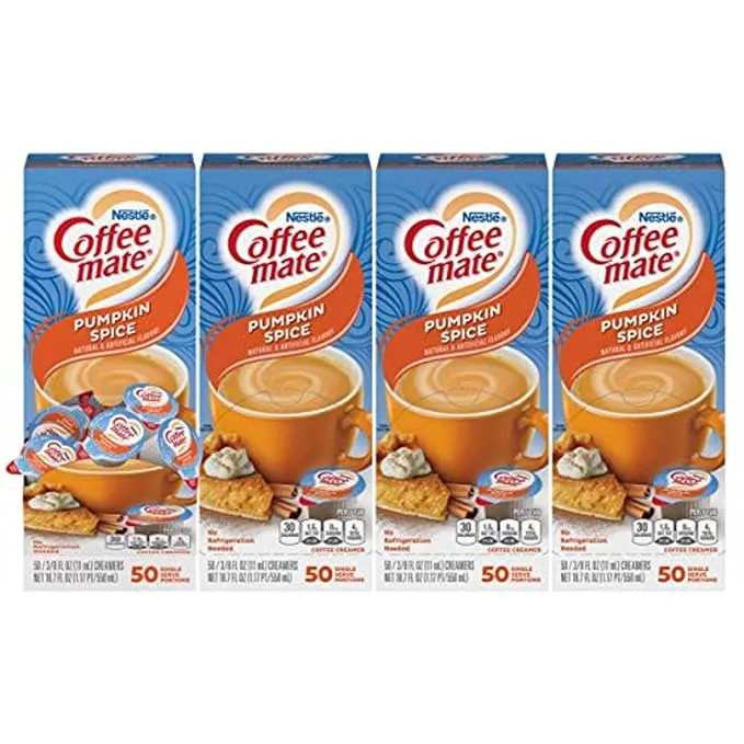 Pumpkin Spice Coffee Creamer Singles, Non-Dairy, 0.375 fl oz, Pack of 200