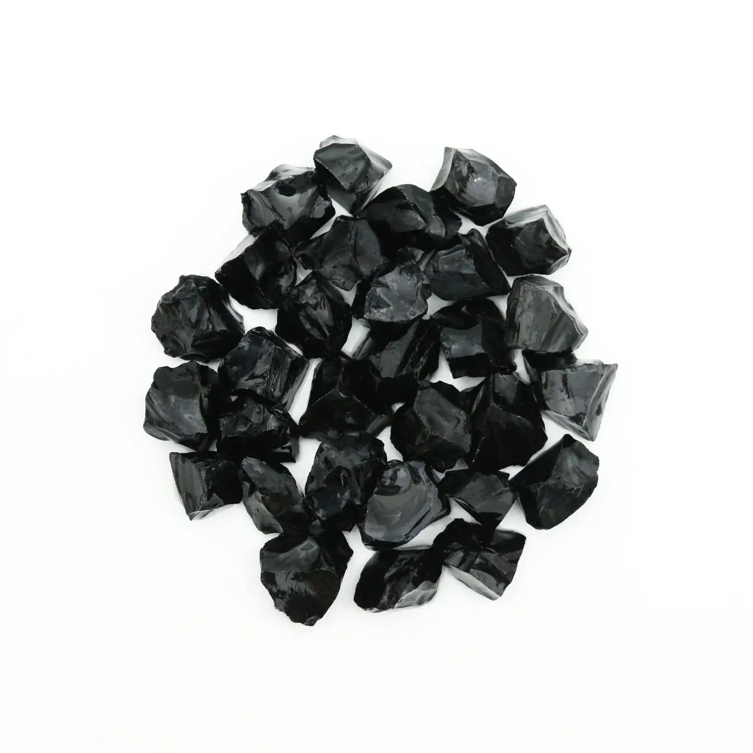 Nvzi Black Obsidian Crystal Rocks, Black Stones Bulk for Wicca, Reiki, and Energy ...