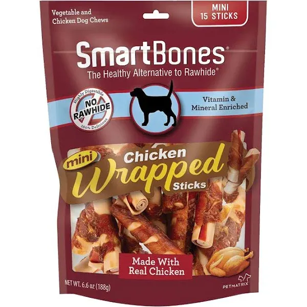 Smartbones Chicken Wrapped Sticks Dog Chew Mini 15pk