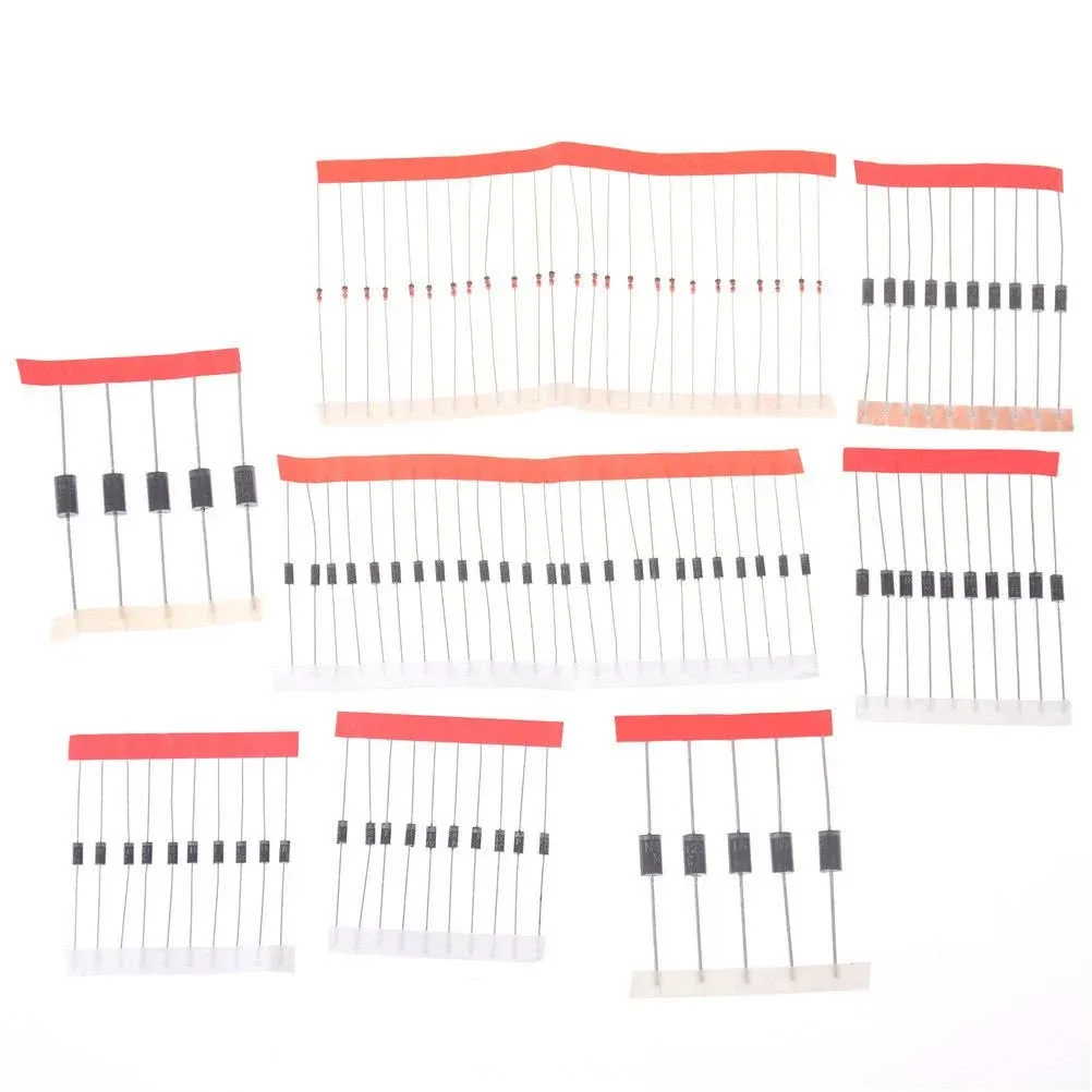 Schottky Rectifier &amp; Switching Diode Assortment Kit - 100 Pieces, 8 Values