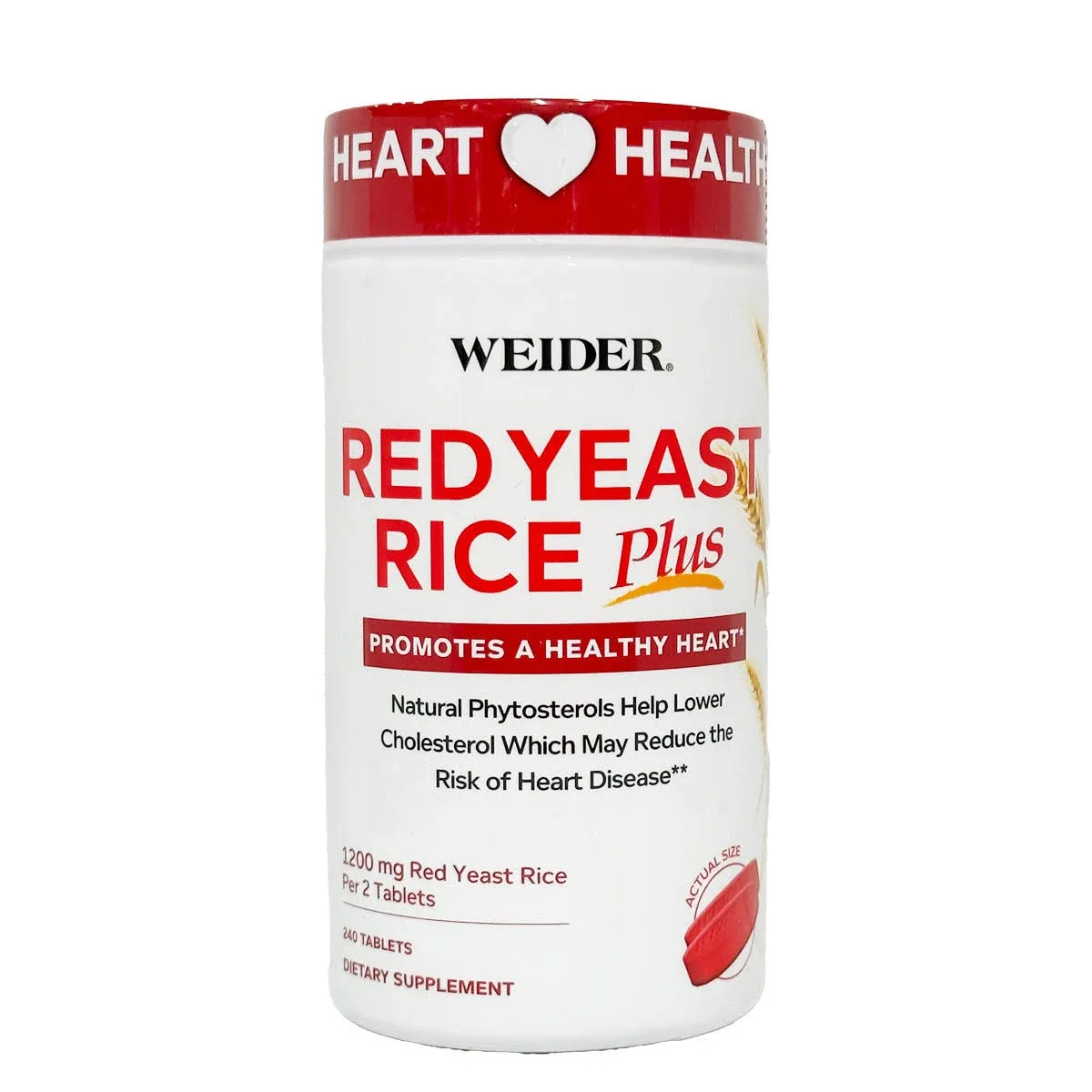 Weider Red Yeast Rice Plus 1200 mg., 240 Tablets