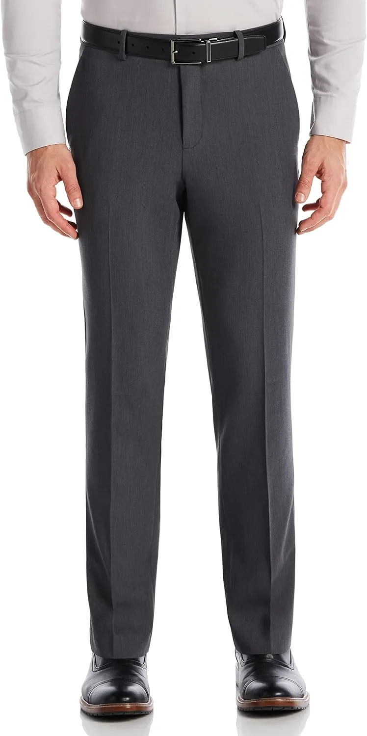 $85 Perry Ellis Men&#039;s Gray Modern-Fit Stretch Dress Pants Size 30W 30L