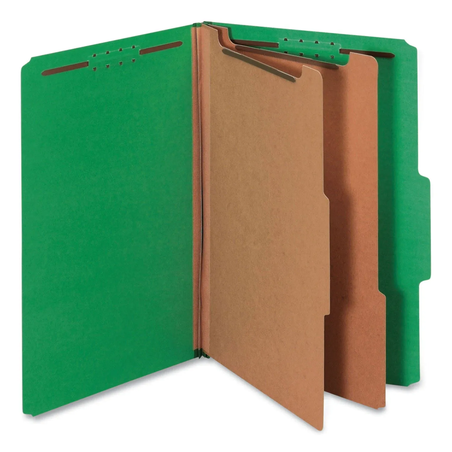 Universal Bright Colored Pressboard Classification Folders, 2 Dividers, Legal ...