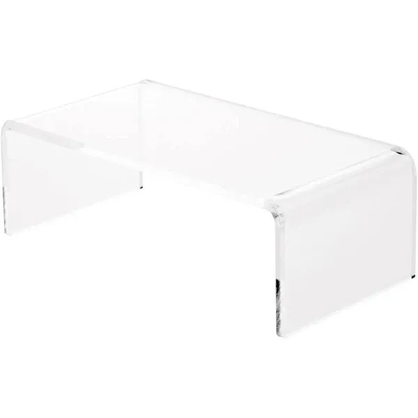 Plymor Clear Acrylic Rectangular Display Riser, 2&#034; H x 6&#034; W x 3&#034; D