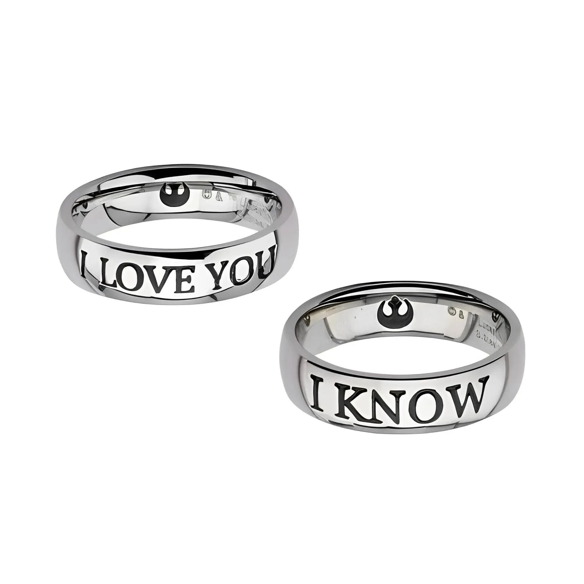 Star Wars "I Love You" / "I Know" Ring Set, Women\'s Size 7, Men\'s Size 10