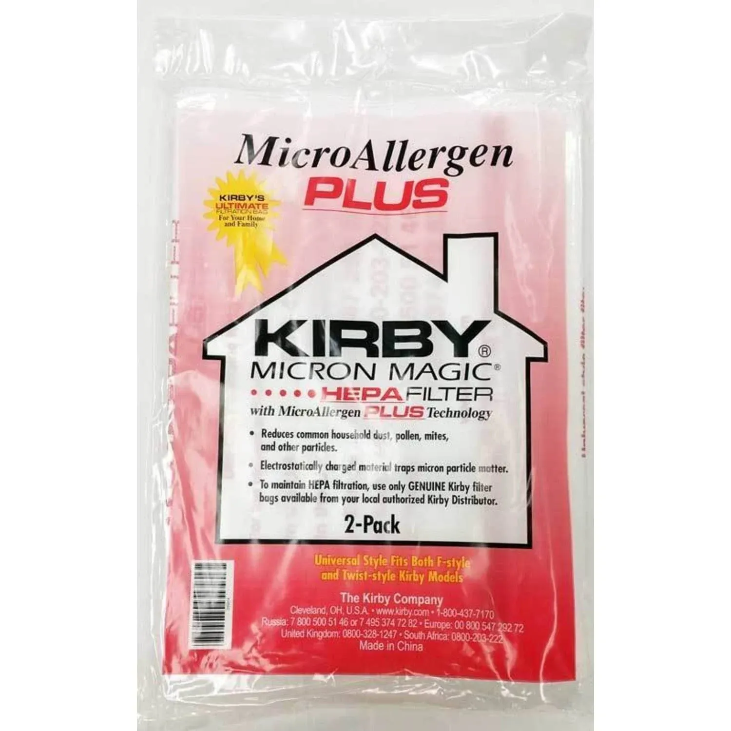  Kirby Micron Magic Hepa Filter Plus 2 Pack - Buy one get one free!  4 bags!