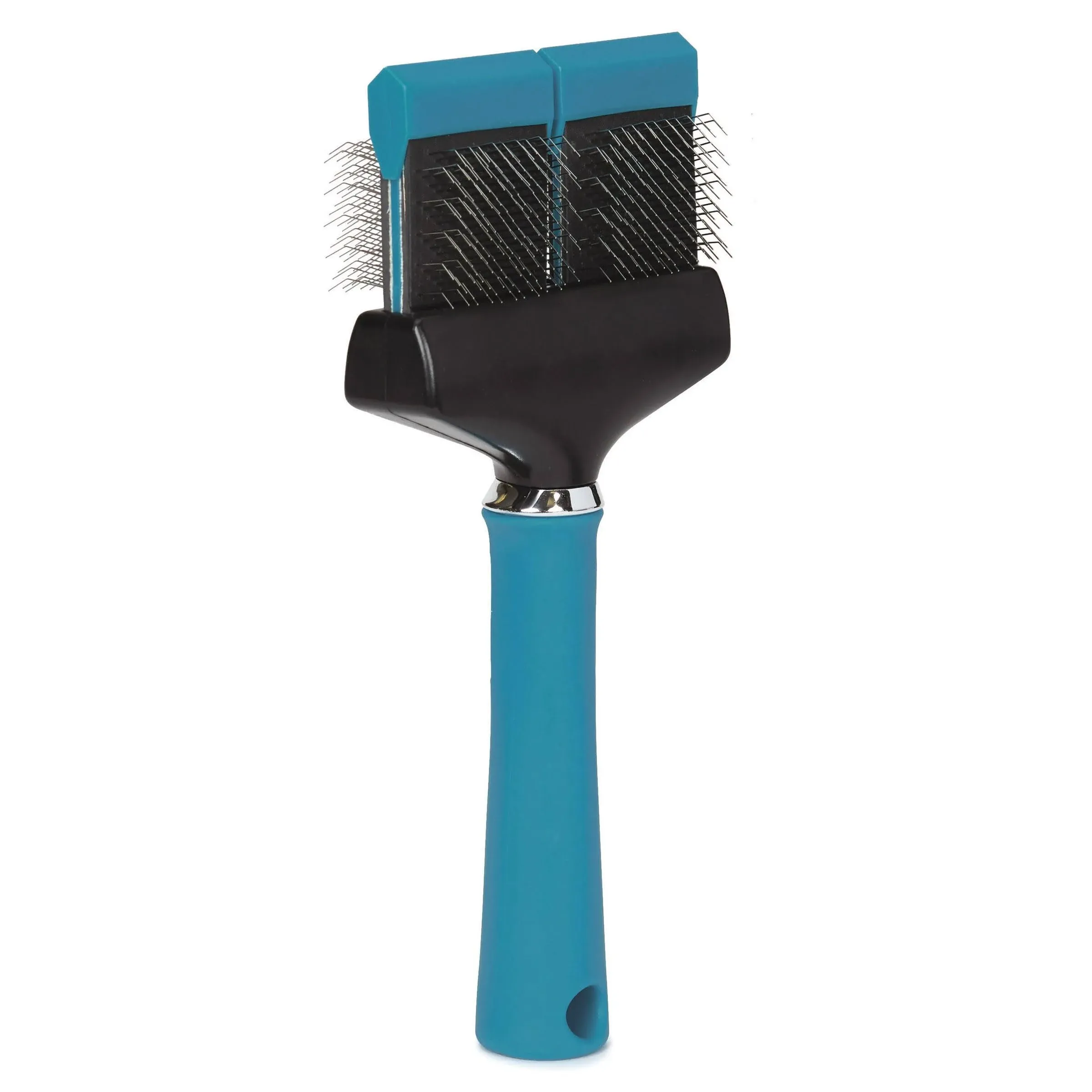 Master Grooming Tools Slicker Brush Double Flex Hard Teal