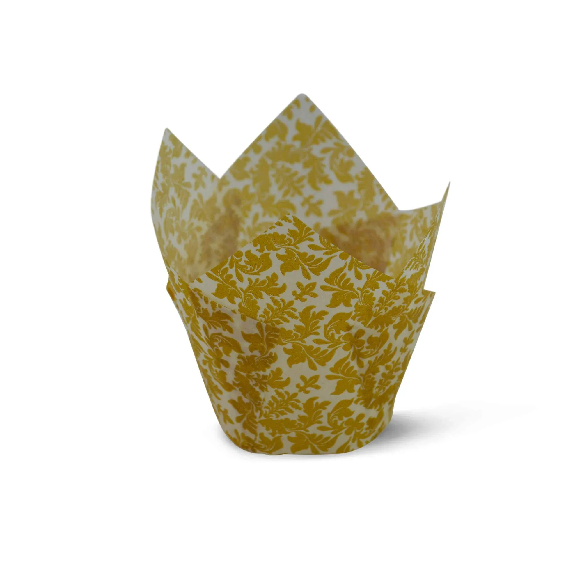 White Gold Leafs Tulip Baking Cups Cupcake Liners Muffin Liners Greaseproof Paper 100