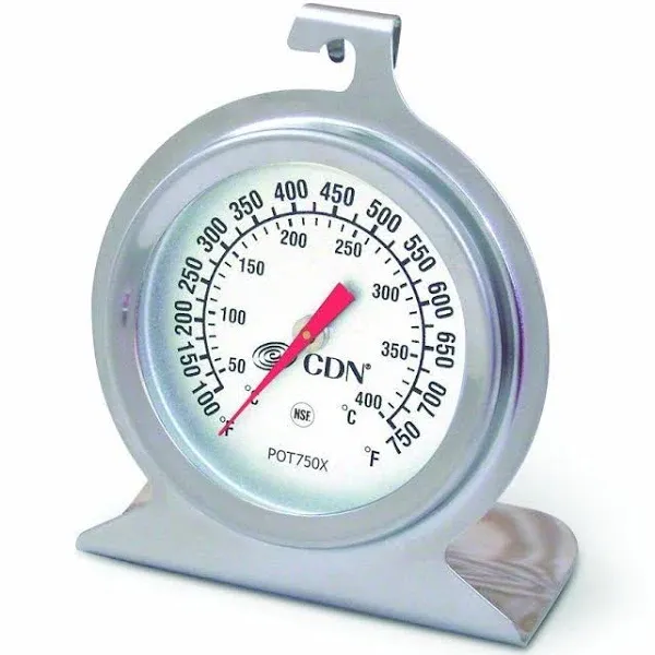 CDN ProAccurate High Heat Oven Thermometer, Stainless Steel