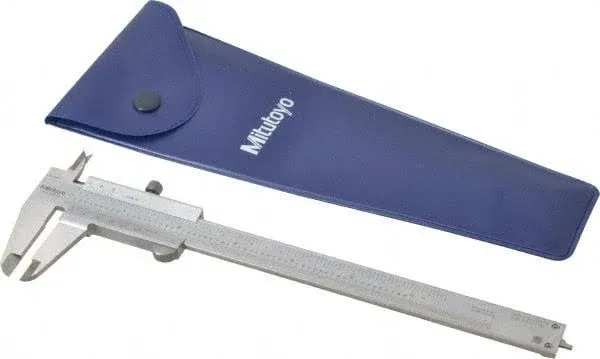 Mitutoyo 530-105 Vernier Calipers, Stainless Steel, for Inside, Outside, Depth and Step Measurements, Inch, 0"-6" Range, +/-0.0015" Accuracy, 0.001" Resolution, 1.58" Jaw Depth, 300mm