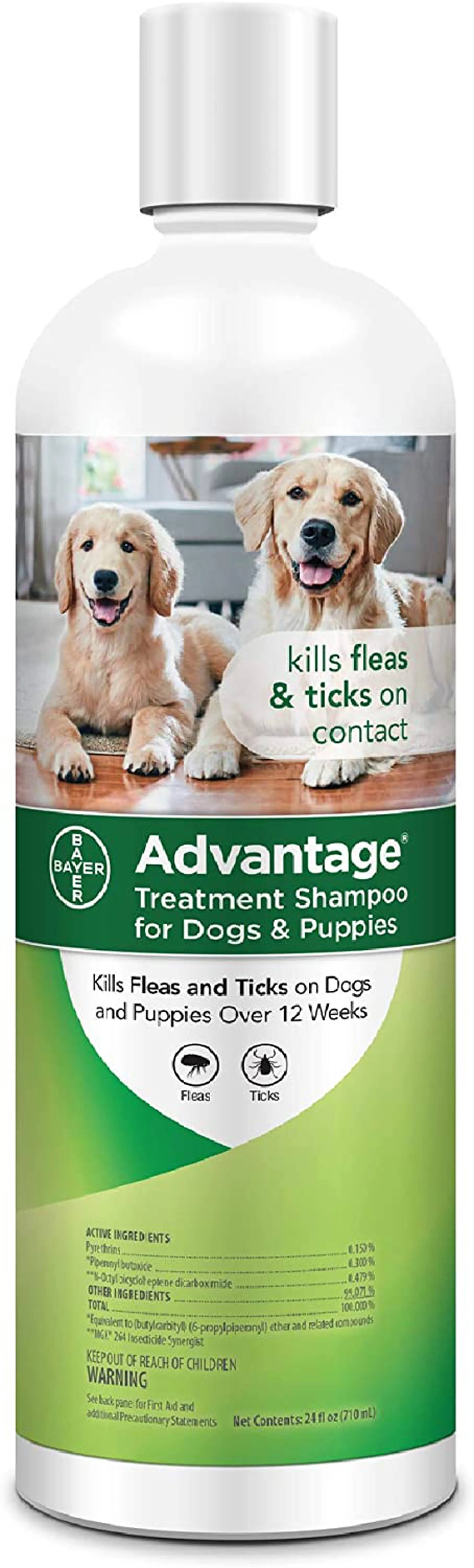 Advantage Flea & Tick Treatment Shampoo for Dogs & Puppies (24 oz)