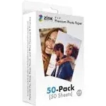 Zink 2"x3" Premium Instant Photo Paper (50 Pack) Compatible with Polaroid Snap, Snap Touch, Zip and Mint Cameras and Printers, 50 count (Pack of 1)