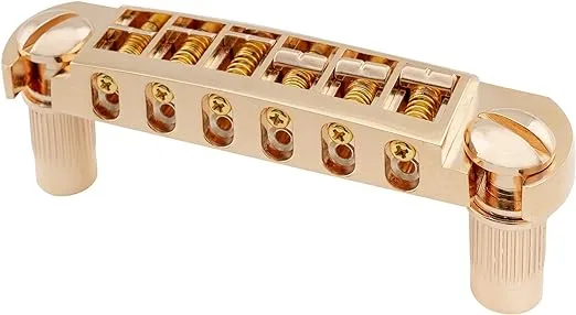 Musiclily Pro Gold 52.5mm Tune-O-Matic Pigtail Wraparound Bridge For LP Guitar