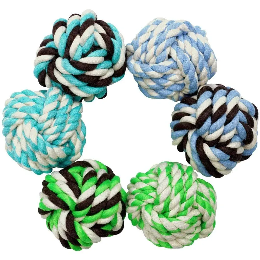 Pets Puppy Toys Small Rope Balls for Dogs Teething Chew Cotton Toy Ball