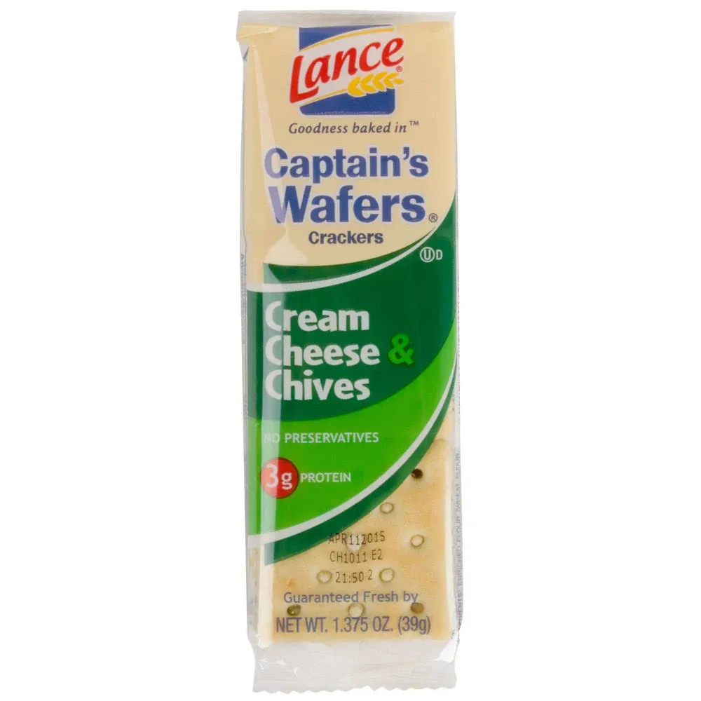 Lance Cream Cheese Chives Captain's Wafers 120ct, 508121, Price/Case