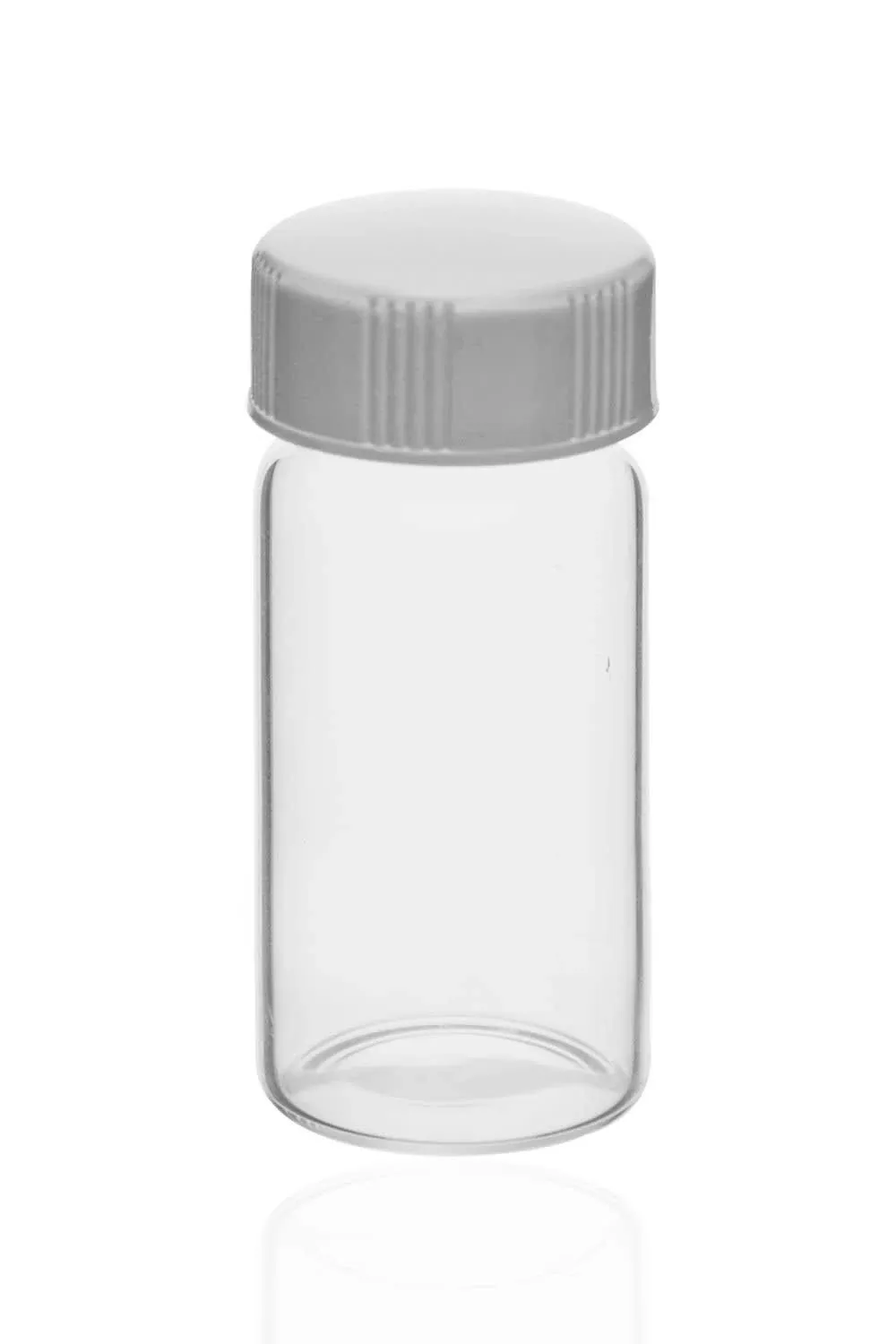 VOA/TOC Vials, 20mL, 100/PK - Clear Glass - ASTM/USP Type I, Class B - PTFE Septa