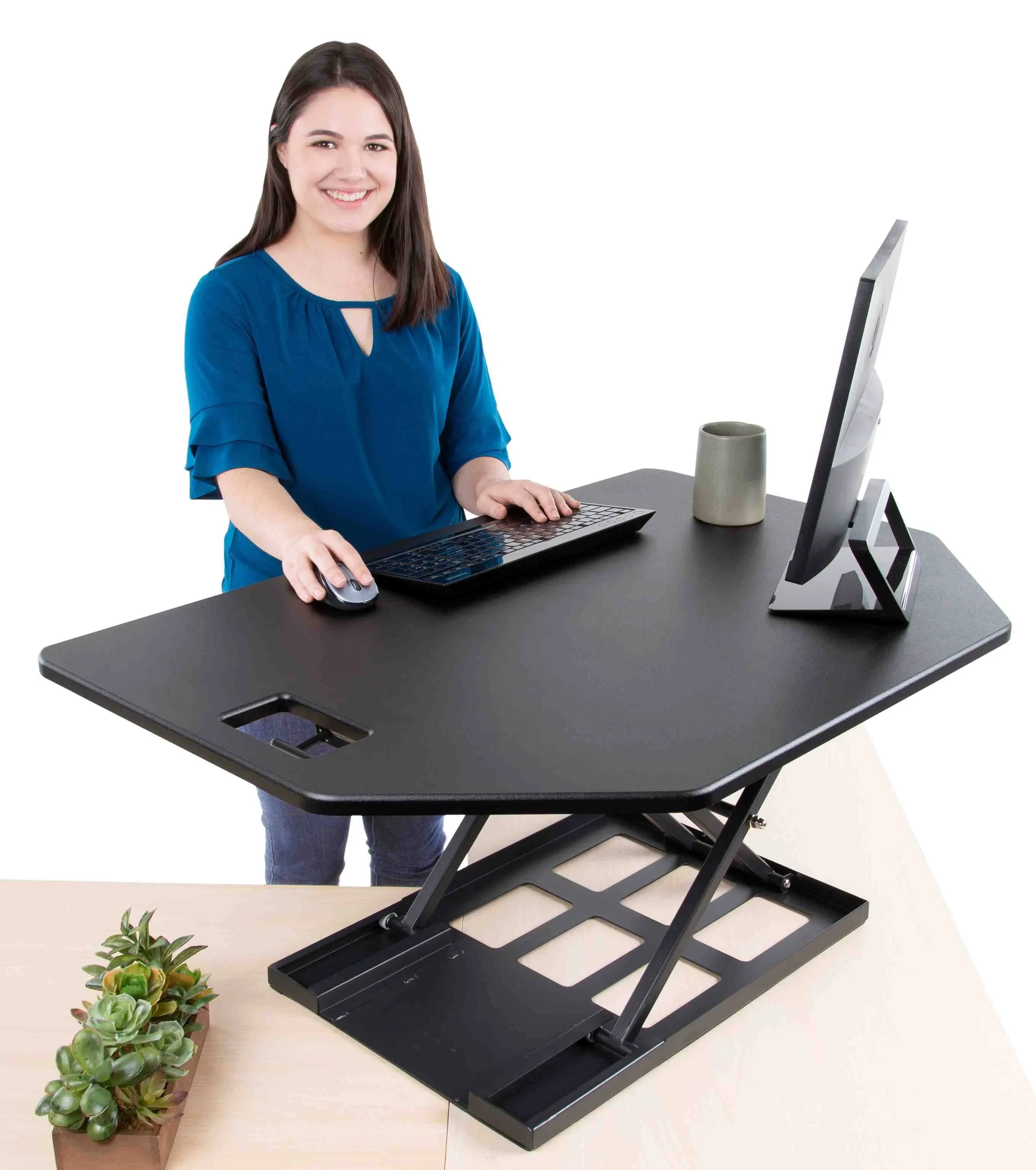 Stand Steady X-Elite Premier 40" Standing Desk Converter - Black