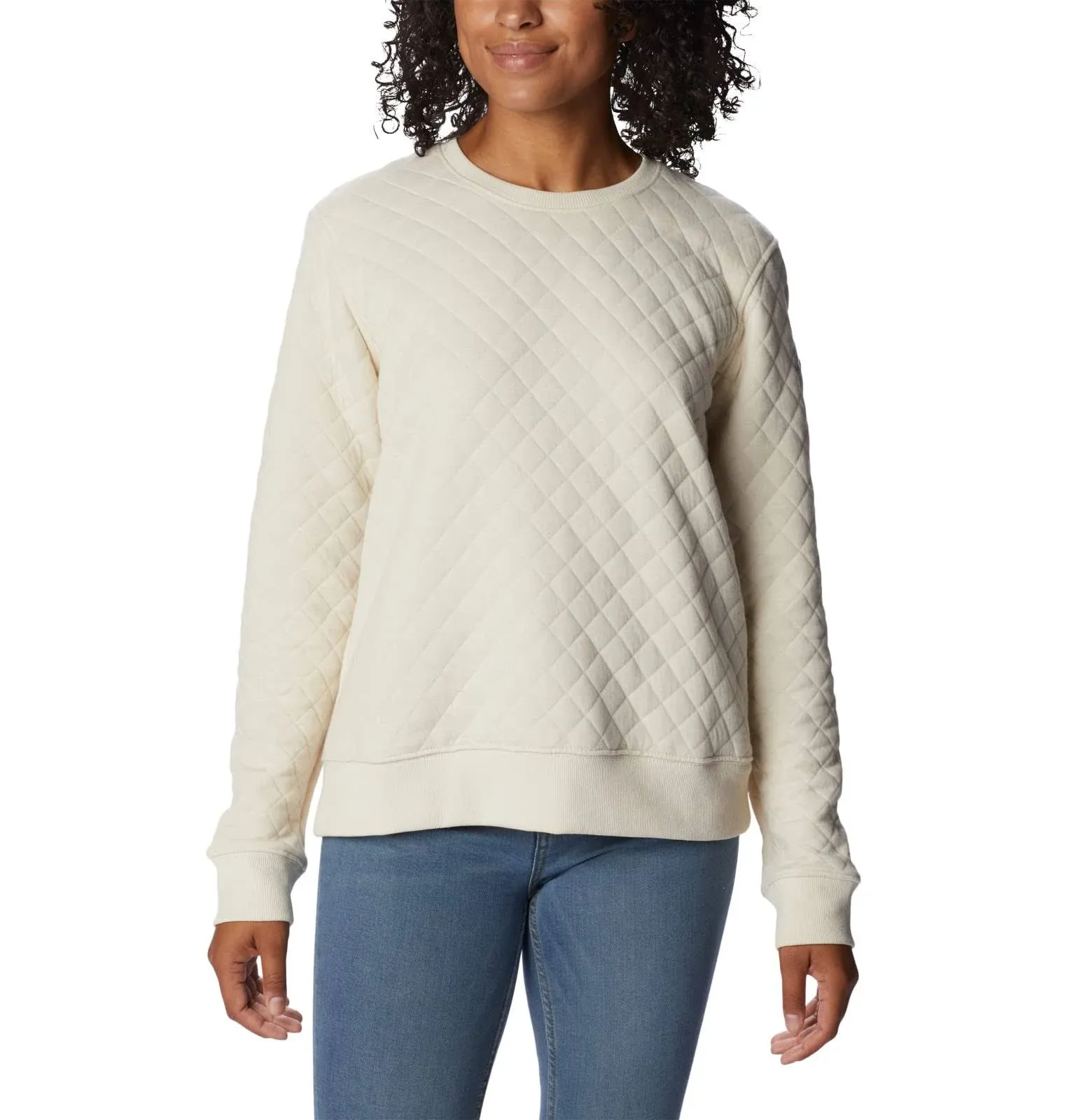 Columbia Lodge Quilted Crew Sweatshirt - Women's Chalk M