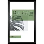 Studio Gallery 14x22 Poster Frame Black Woodgrain