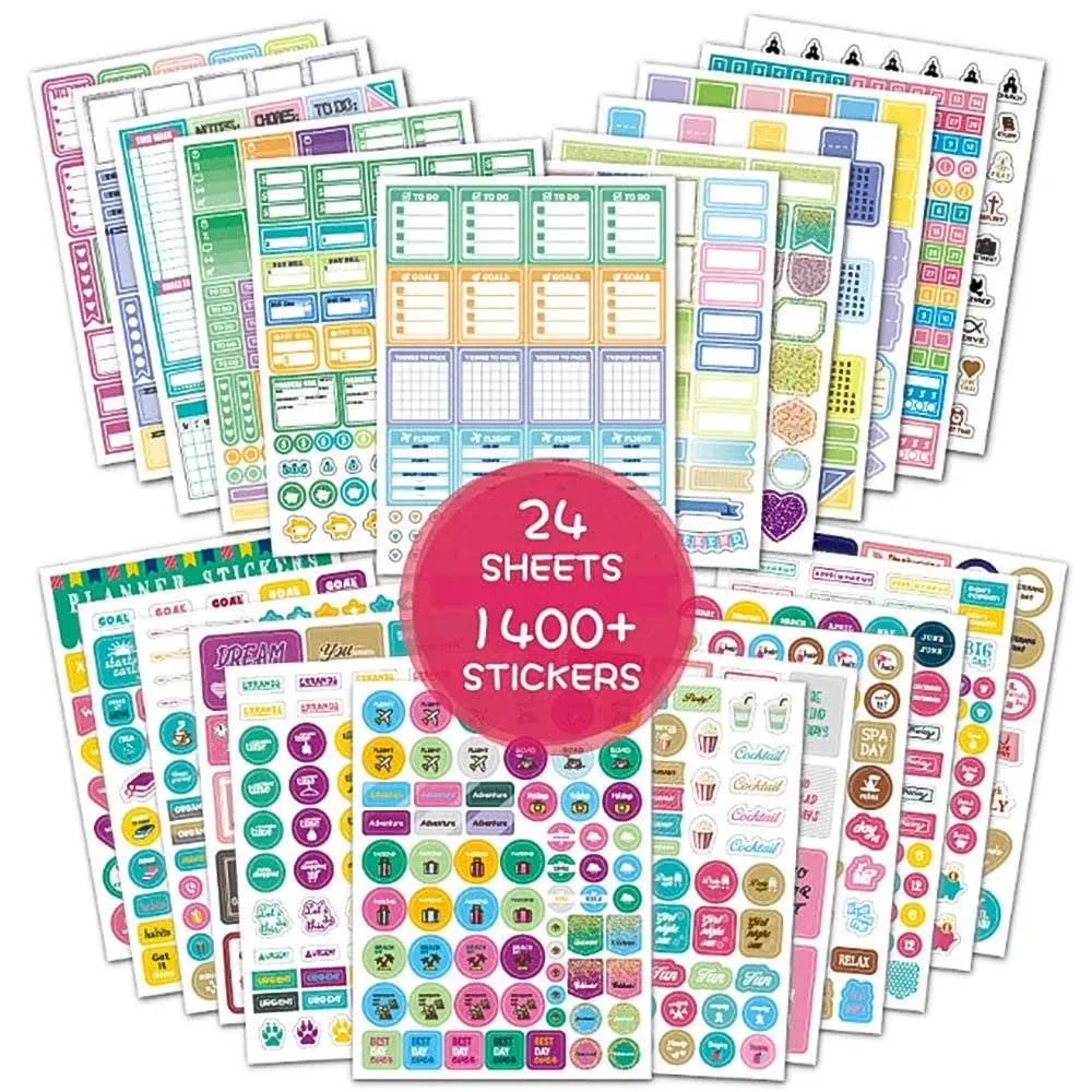 Planner Stickers for Adults - 1400+ Daily Planner Stickers and Accessories, 