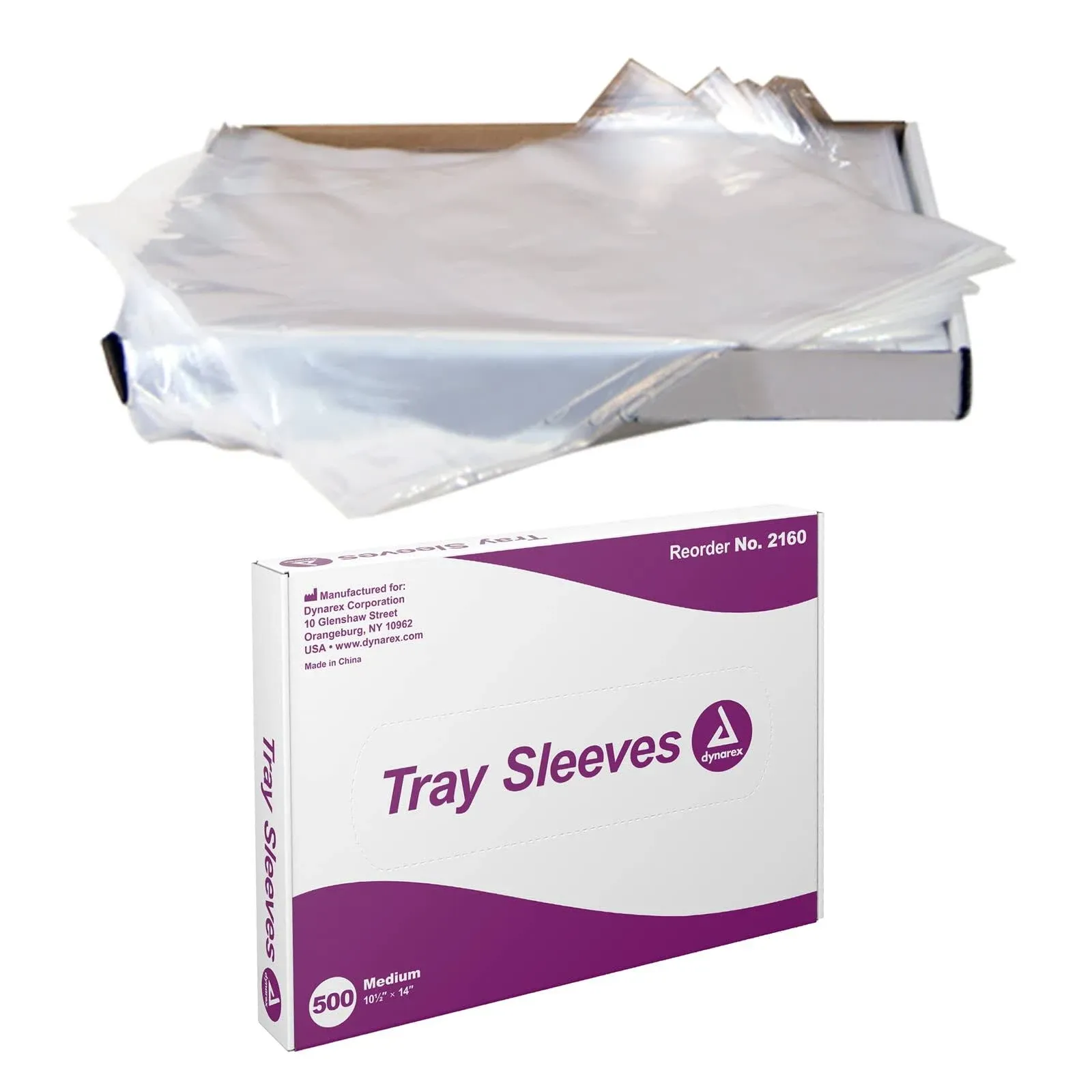 Dynarex 2160 Tray Sleeve, Tattoo and Dental Tray Sleeve, 10 1/2" x 14", Pack of 500