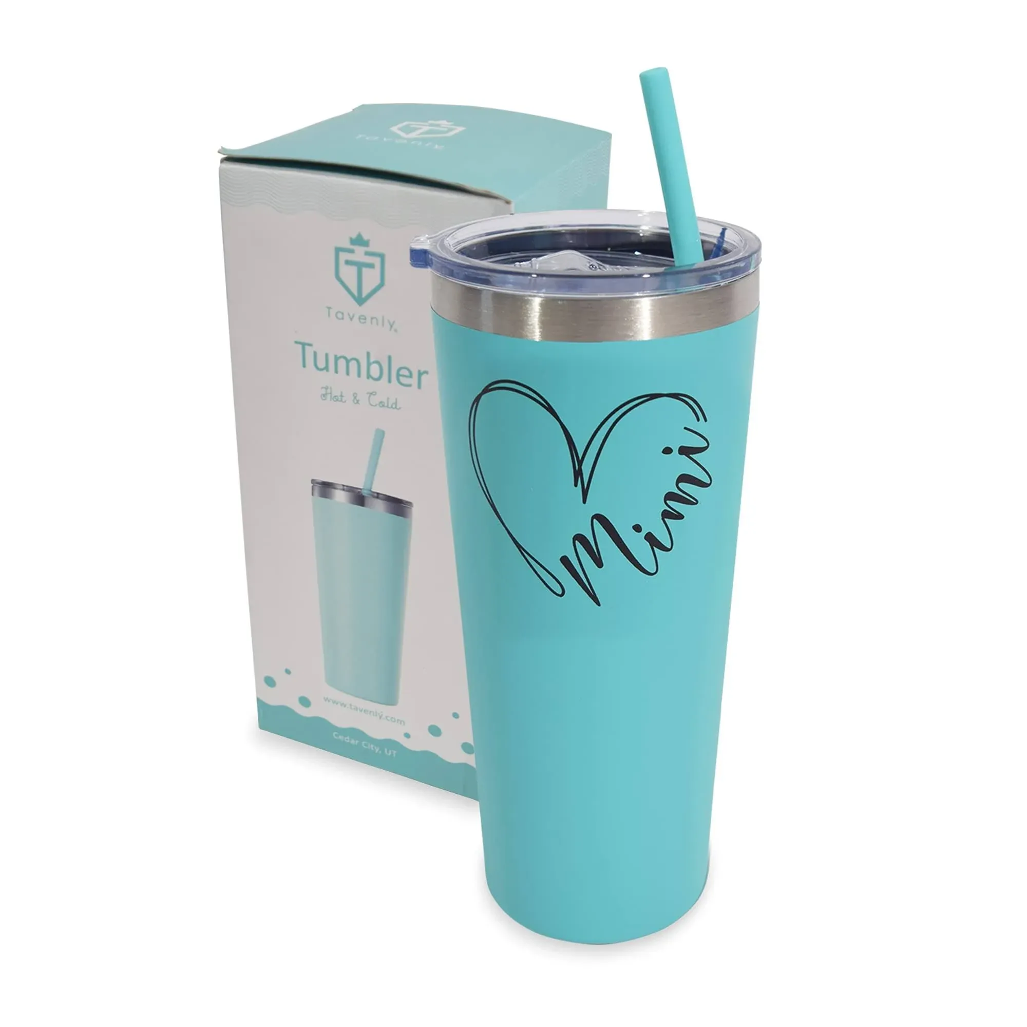 Tavenly Mimi Tumbler - Insulated Stainless Steel Tumbler with Lid and Straw for ...