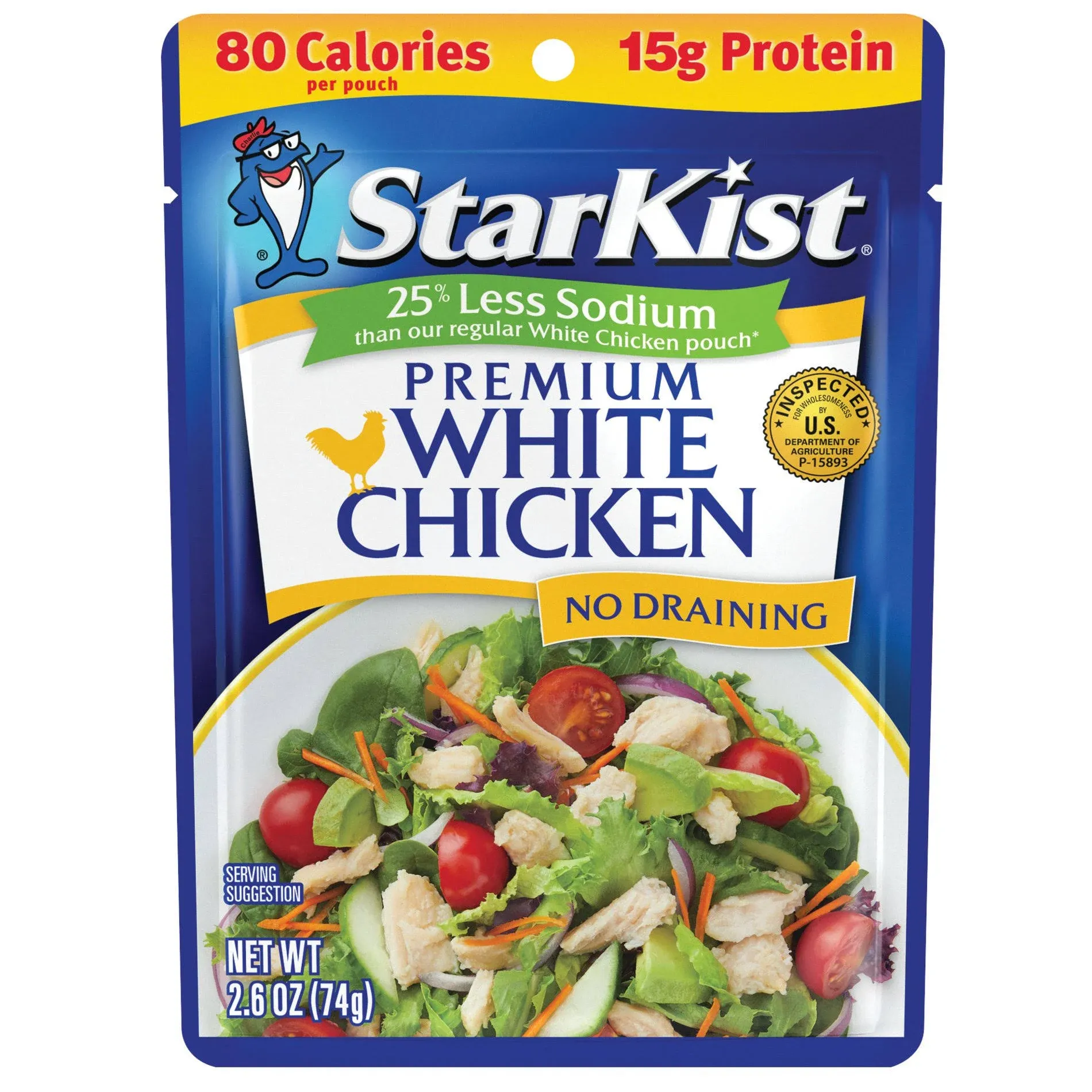 StarKist Less Sodium Premium White Chicken, 2.6 oz