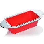 Meatloaf and Bread Pan | Gourmet Non-Stick Silicone Loaf Pan by Boxiki Kitchen | for Baking Banana Bread, Meat Loaf, Pound Cake | 8.5 FDA-Approved Silicone w/ Steel Frame + Handles