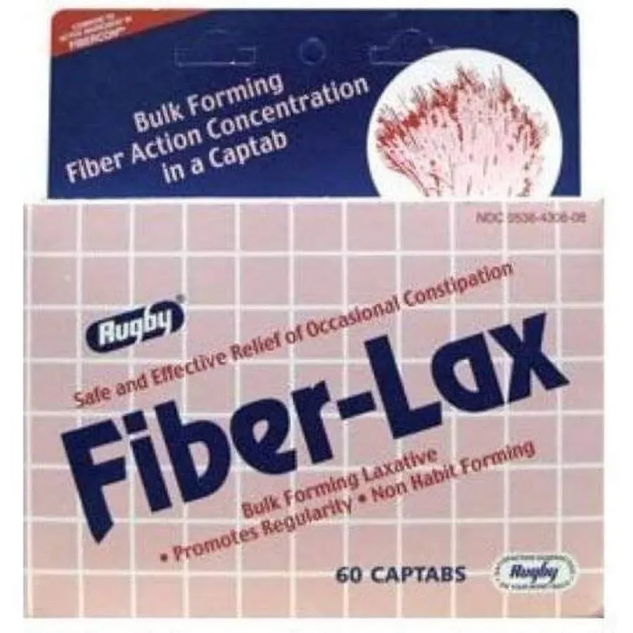 Rugby Fiber Lax Polycarbo 500 mg Tablets 60 ea