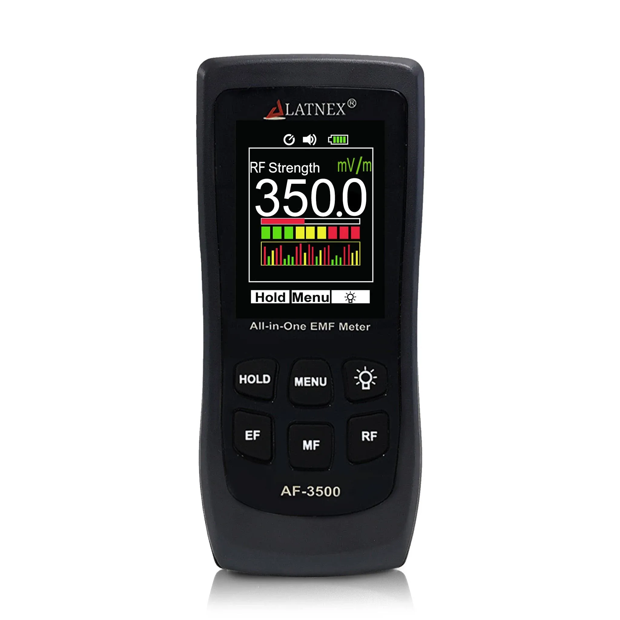 AF-3500 EMF Meter RF Detector and Reader with Calibration Certificate - Measures High and Low EMF Emissions from Cell Phones Towers, Smart Meters, Modems, Power Lines, Appliances, Electrical Boxes