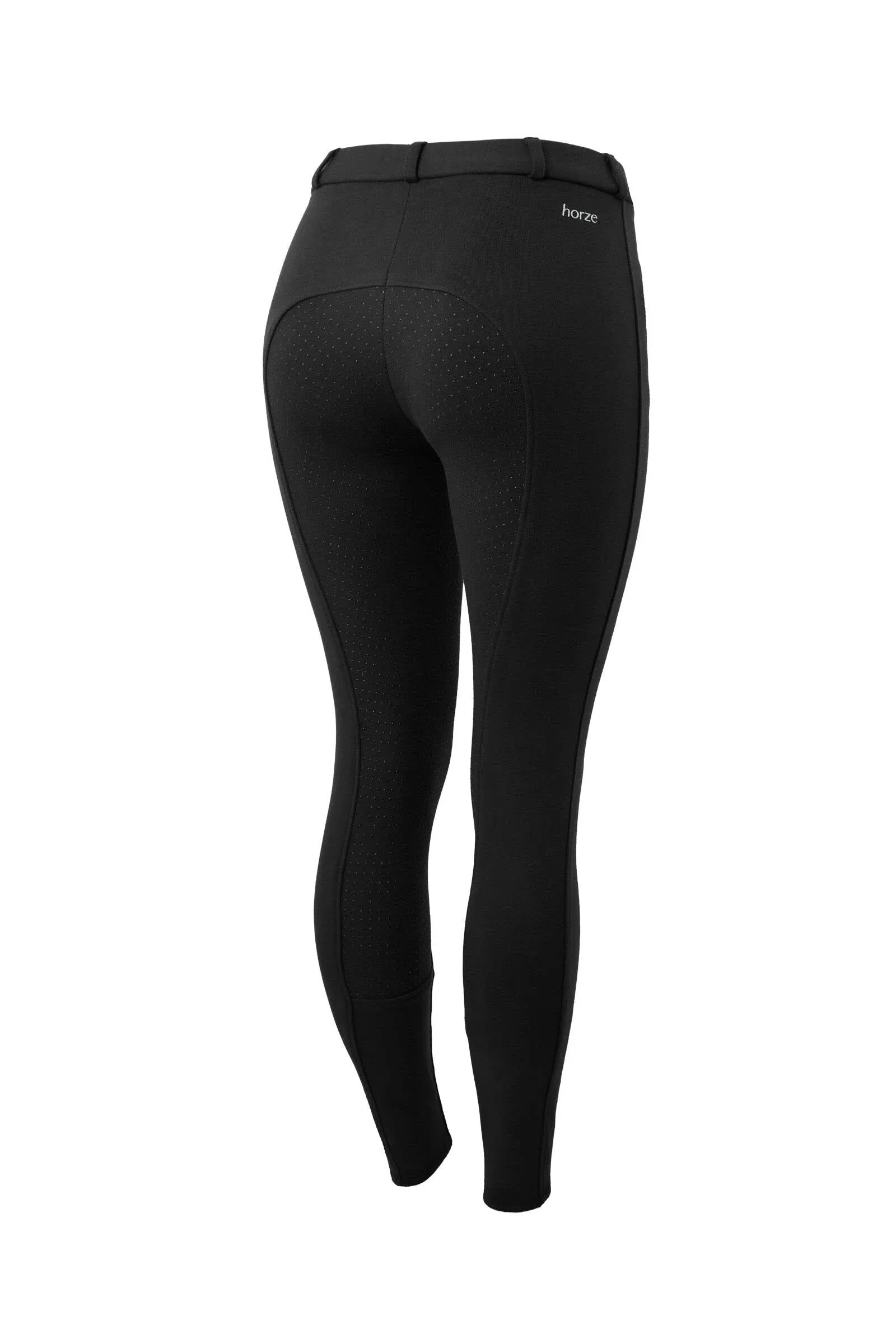 Horze Women's Active Silicone Grip Full Seat Breeches - 22 / Black