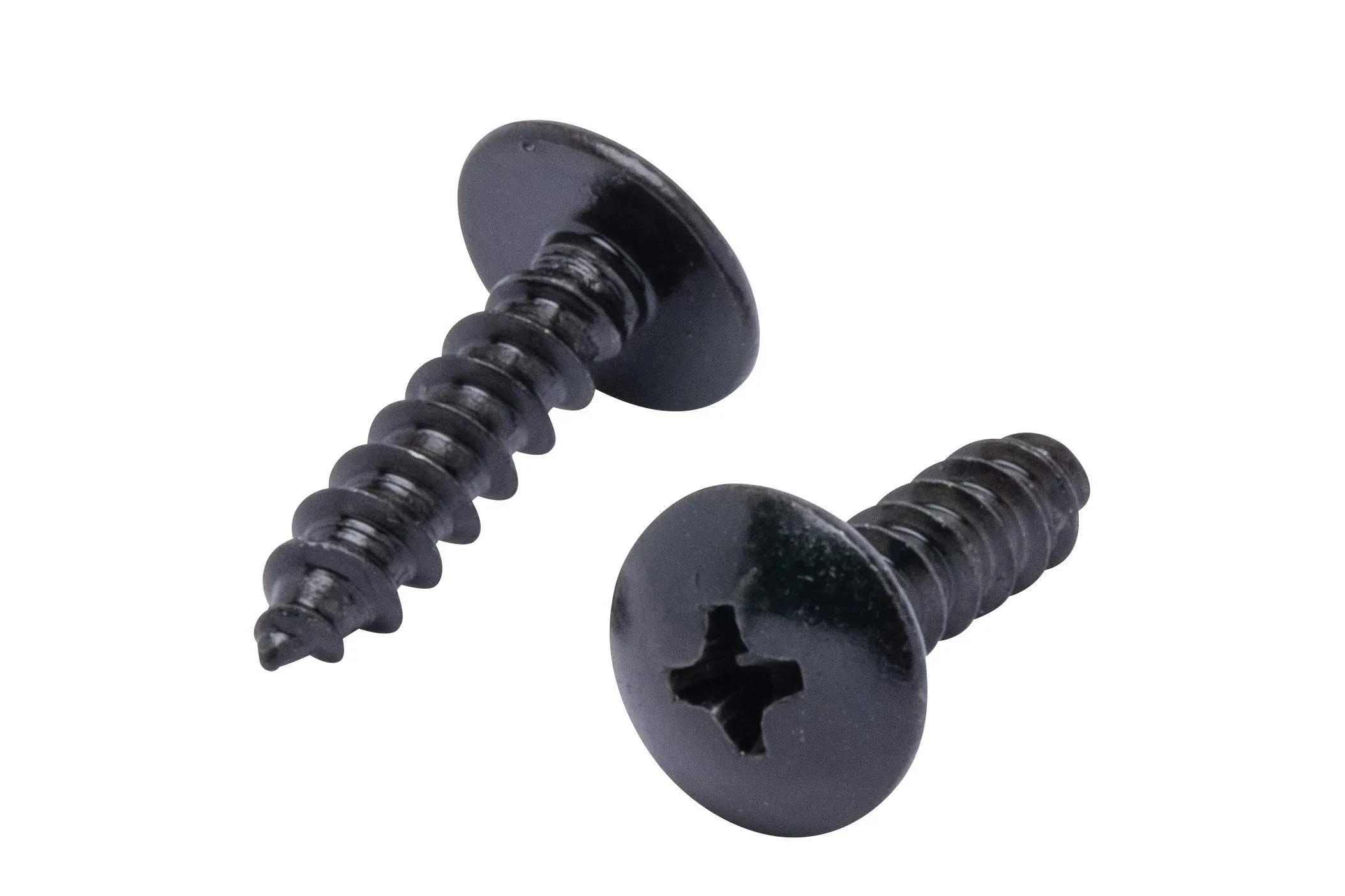 #10 x 3/4' Stainless Truss Head Phillips Wood Screw (25pc) Black Xylan Coated 18 ...