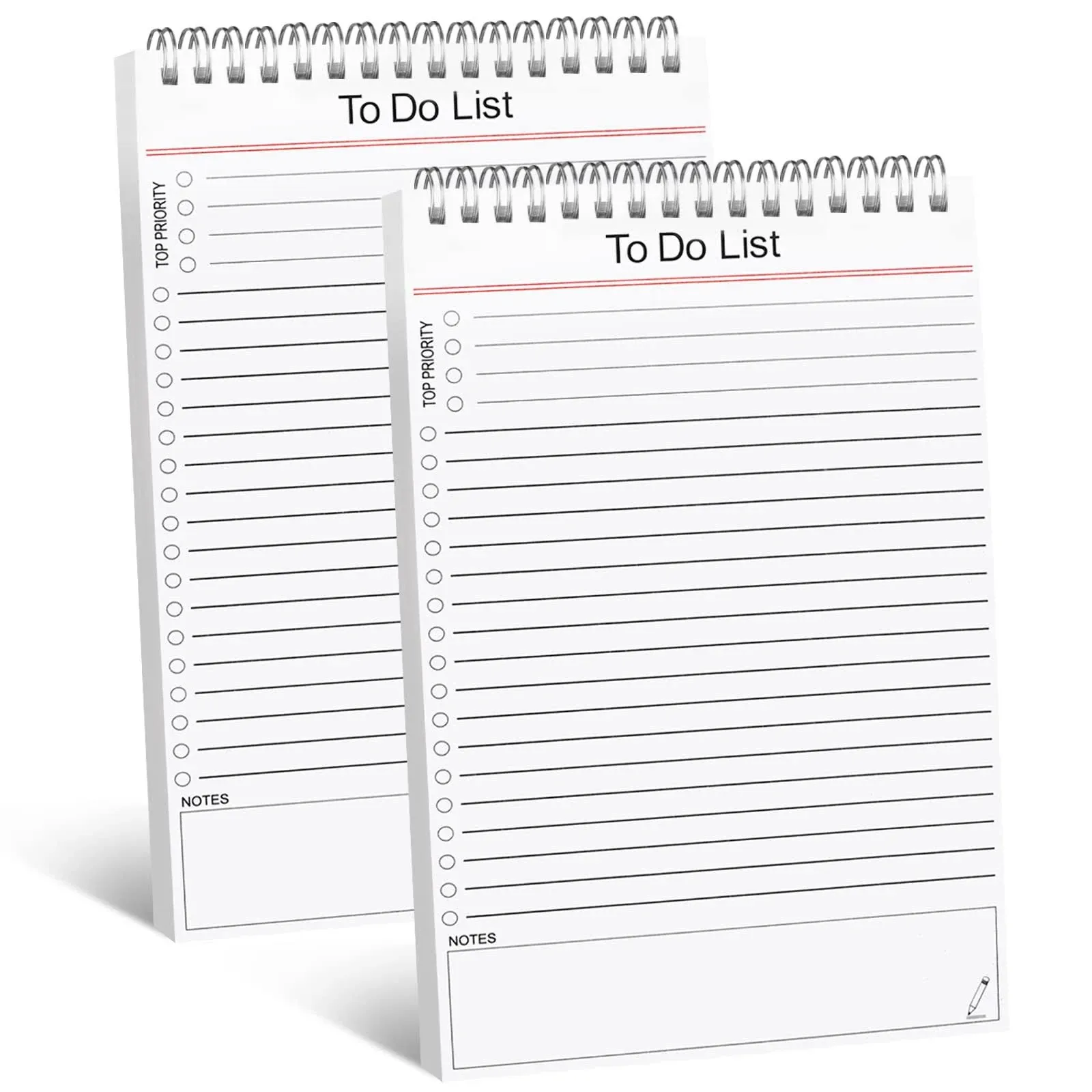 2 Pack To Do List Notepad, To Do List Notebook Daily Planner, 5.5in x 8.3in x 0.29in A5 Daily To Do List Notepad, for Planning, Tasks, Appointments, Reminders, Home, Office