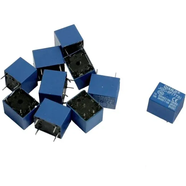 10 x DC 9V Coil 10A SPST 5 Pin Electromagnetic Relays