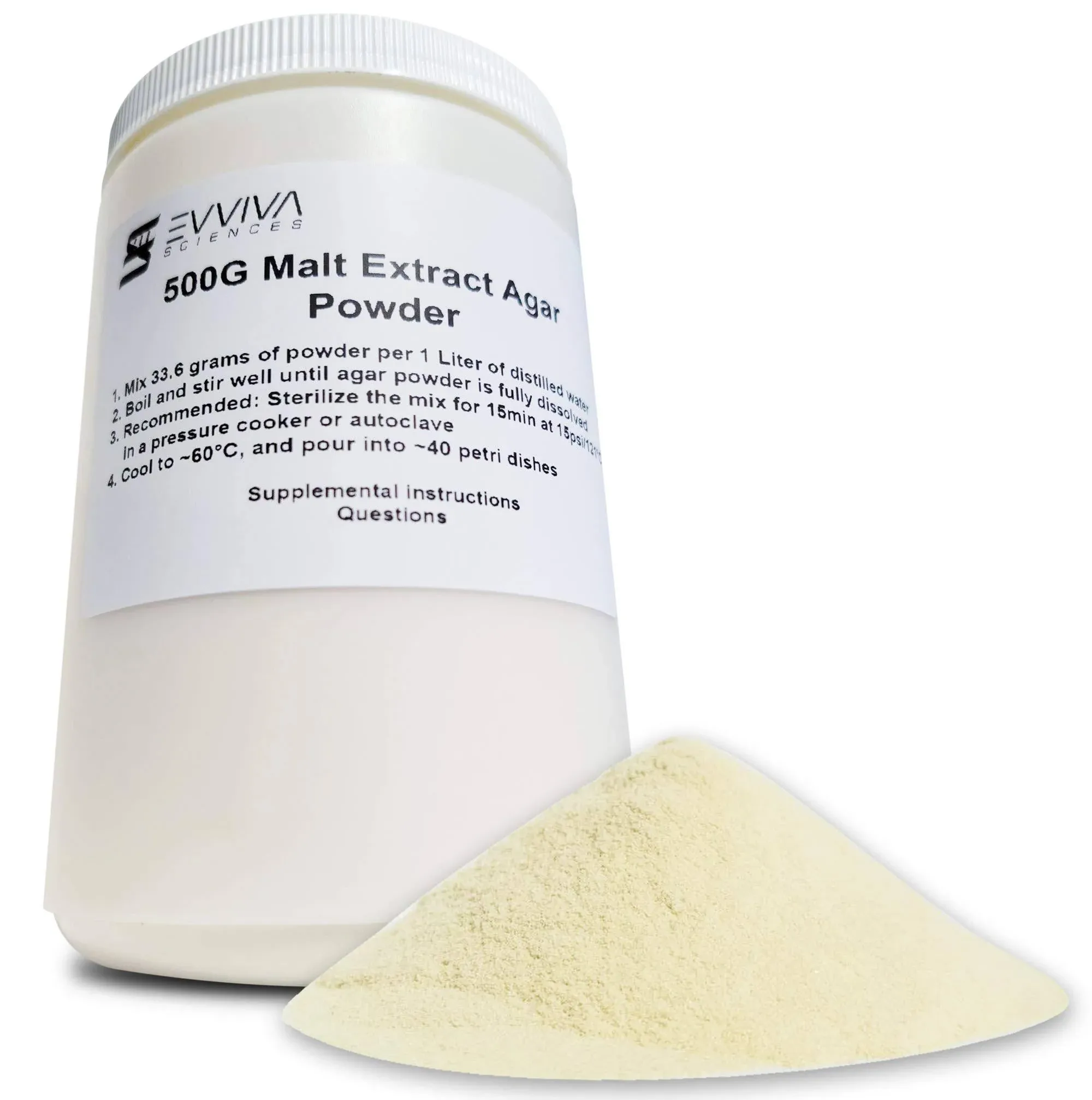 Malt Extract Agar Powder 500 Grams - Evviva Sciences - Make Over 500 Agar Pet...