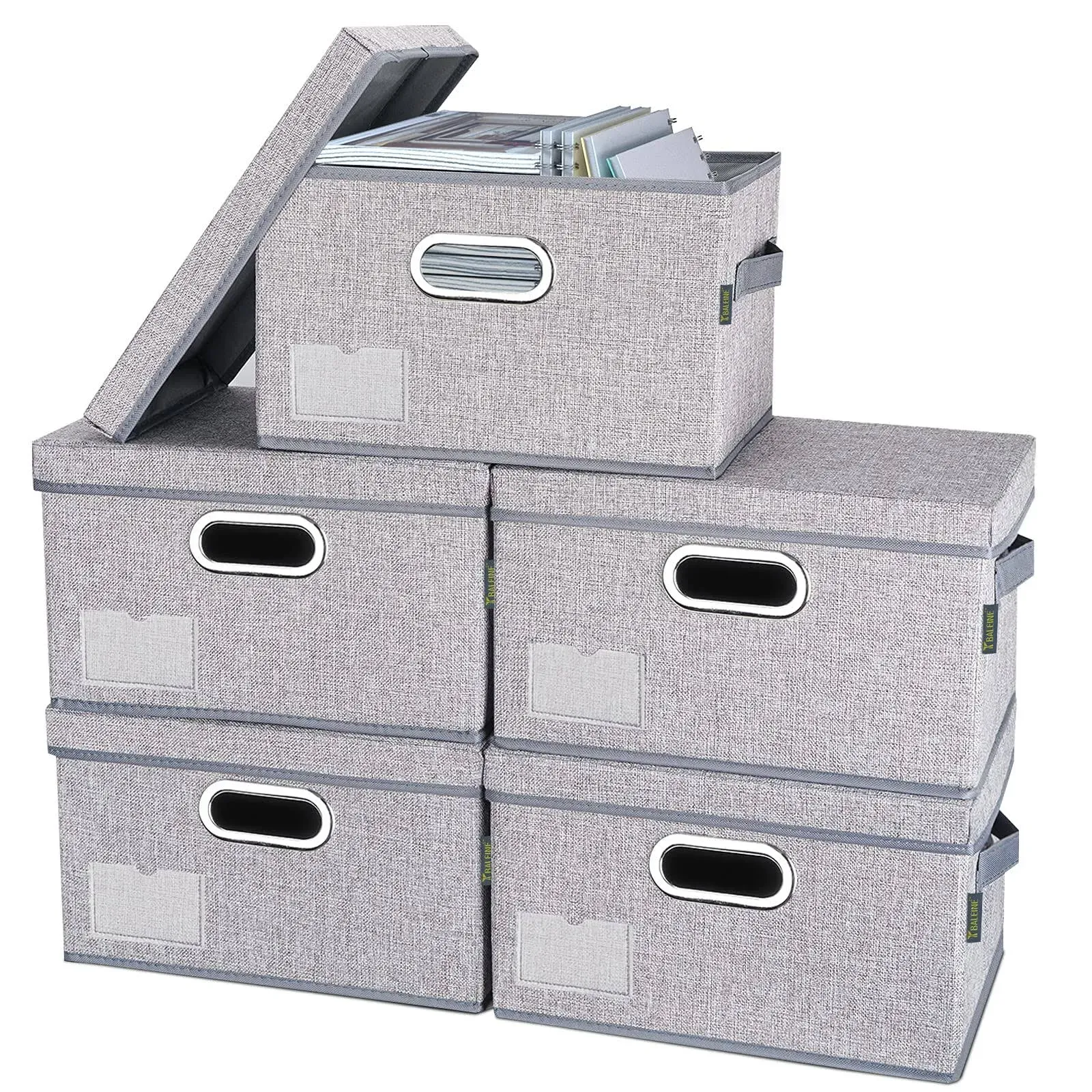 Storage Bins With Lids Foldable Linen Fabric Storage Boxes With Lids Collapsible