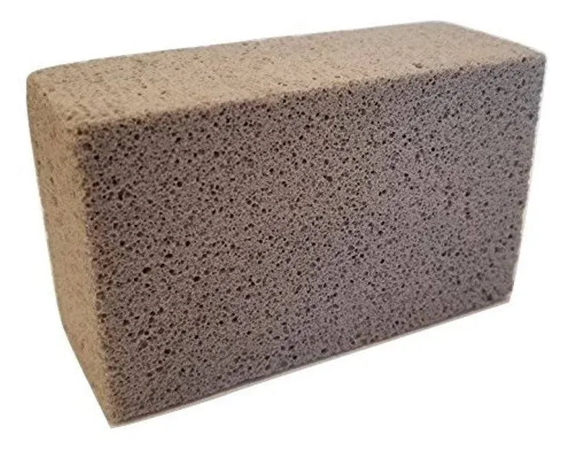 Handy Housewares Grill Cleaning Block - Non-Slip Grip Natural Pumice Stone BBQ ...